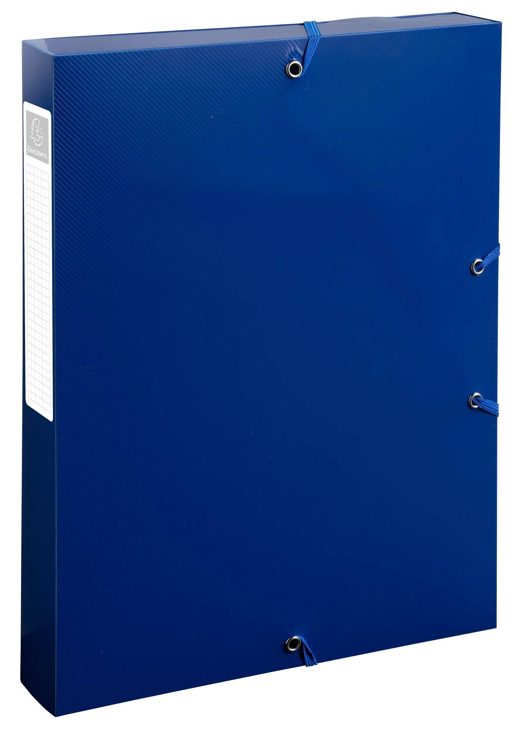 Exacompta 8x Archivbox A4, Rücken 40mm, Recycling-PP, BeeBlue, sortiert, 59140E