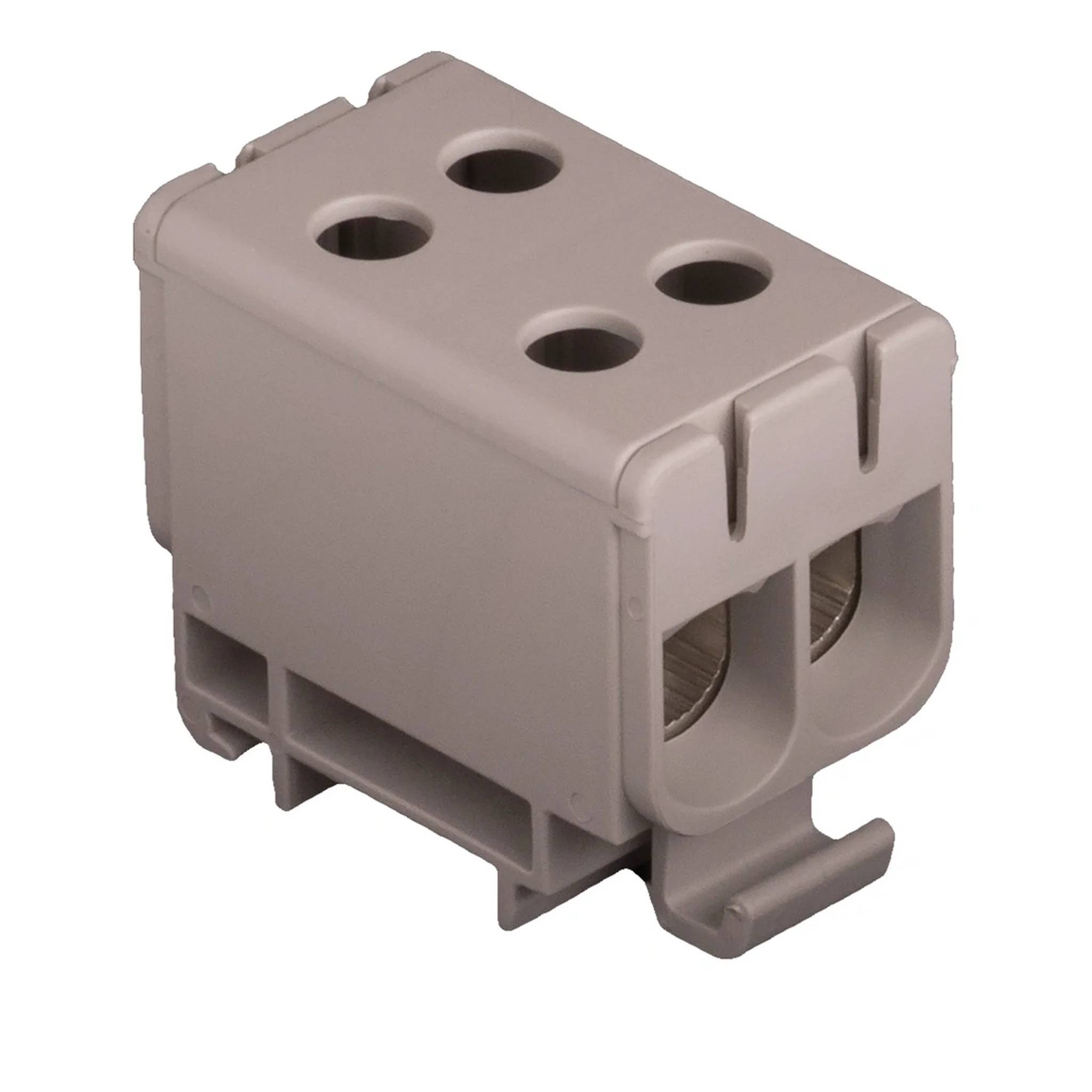 Pollmann Universalklemme, AL/CU, 2-fach, 4 Klemmstellen, 6-50mm², grau, 1 Stk.