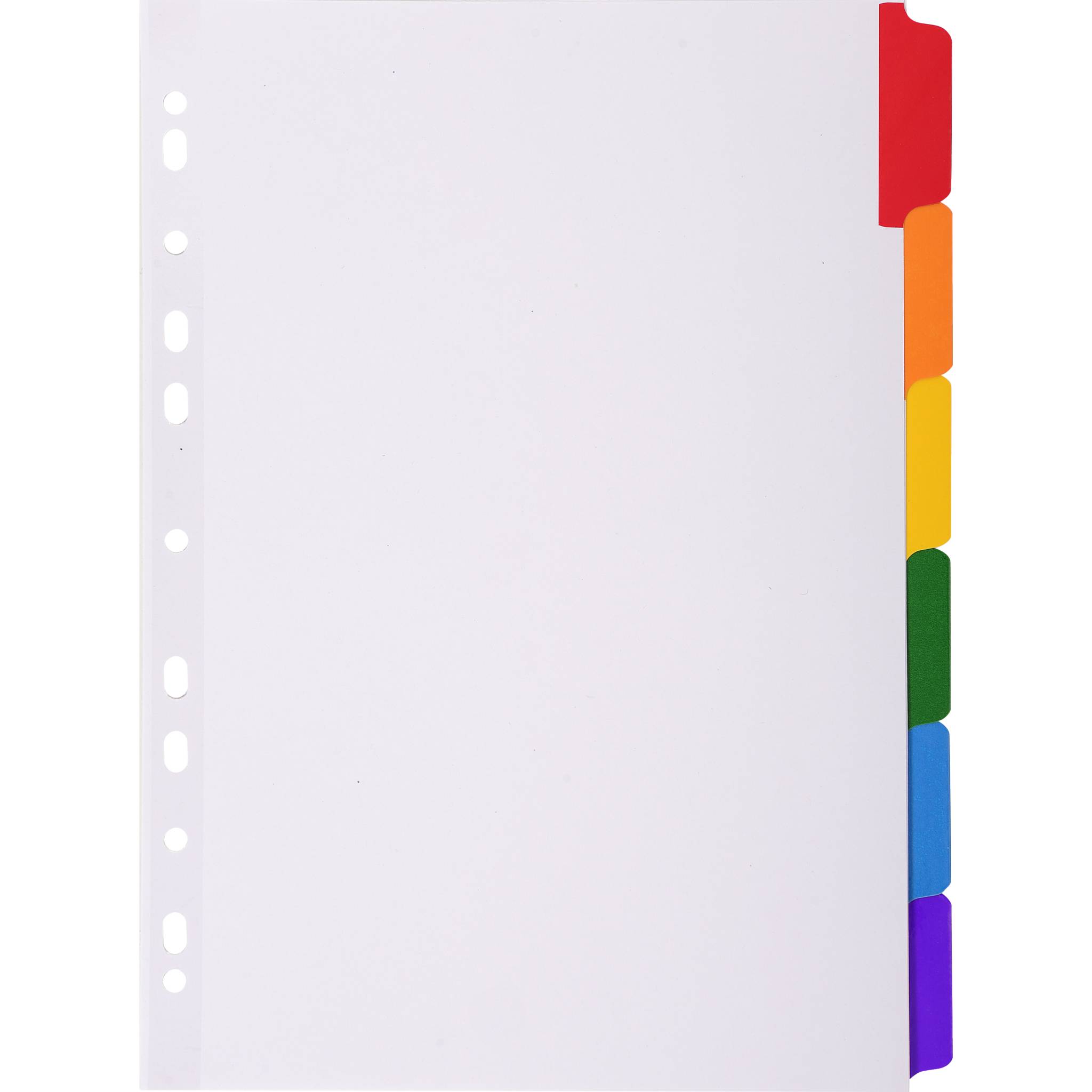 Exacompta 20x Register weißem Karton 160g, 6 farbige Taben, A4, Weiß, 2306E