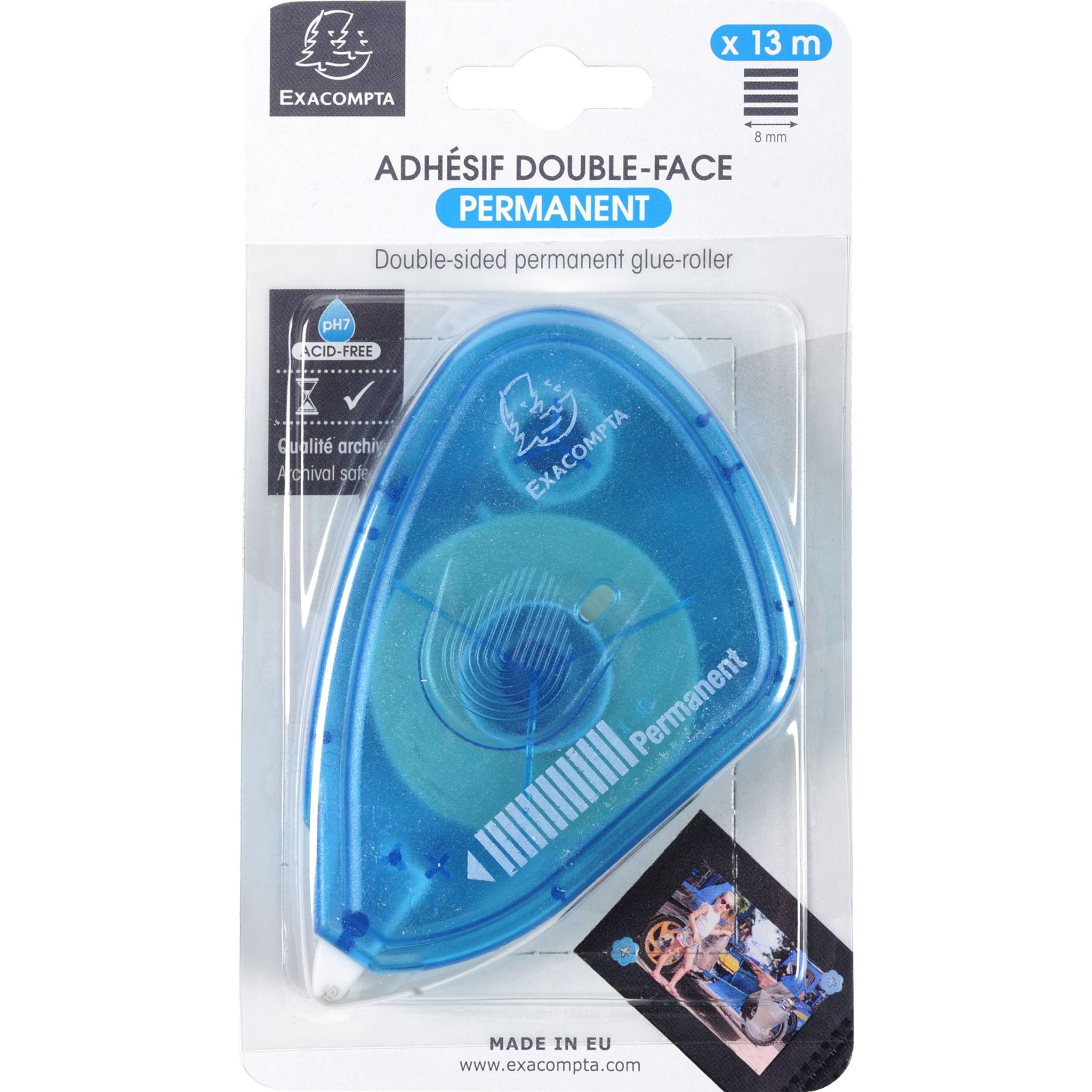 Exacompta 6x Klebebandroller doppelseitiges 13m Türkis 12996E