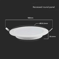 V-TAC LED-Einbauleuchte VT-61006, EEK: E, 6 W, 660 lm, 3000 K, 5 Stück V-TAC LED-Einbauleuchte VT-61006, EEK: E, 6 W, 660 lm, 3000 K, 5 Stück