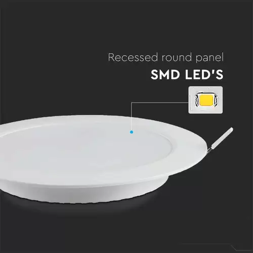 V-TAC LED-Einbauleuchte VT-61006, EEK: E, 6 W, 660 lm, 3000 K, 5 Stück V-TAC LED-Einbauleuchte VT-61006, EEK: E, 6 W, 660 lm, 3000 K, 5 Stück