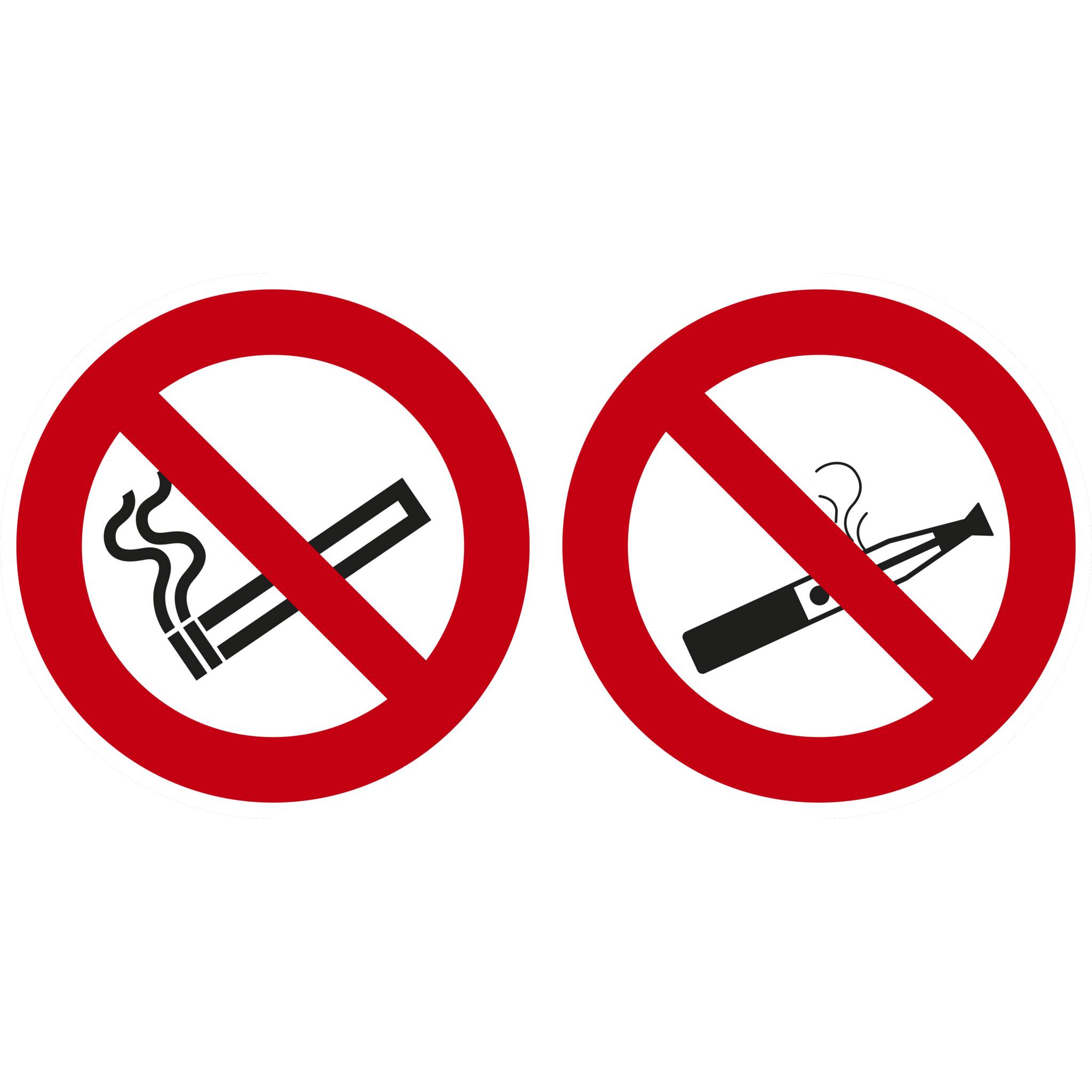 Exacompta Hinweisschild PP nicht selbstklebend Rauchen verbot 30x15cm Rot 67111E