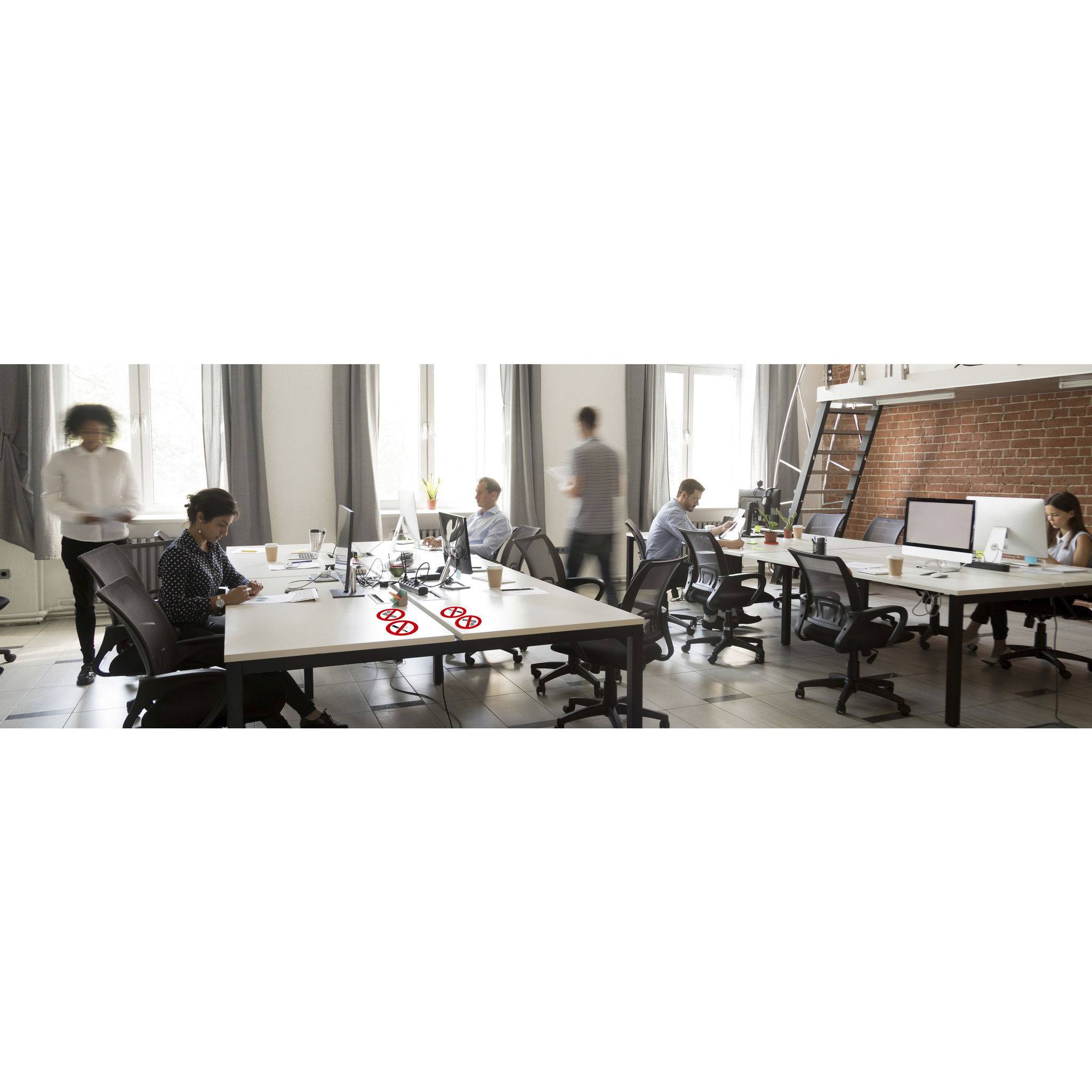 Exacompta Hinweisschild PP nicht selbstklebend Rauchen verbot 30x15cm Rot 67111E