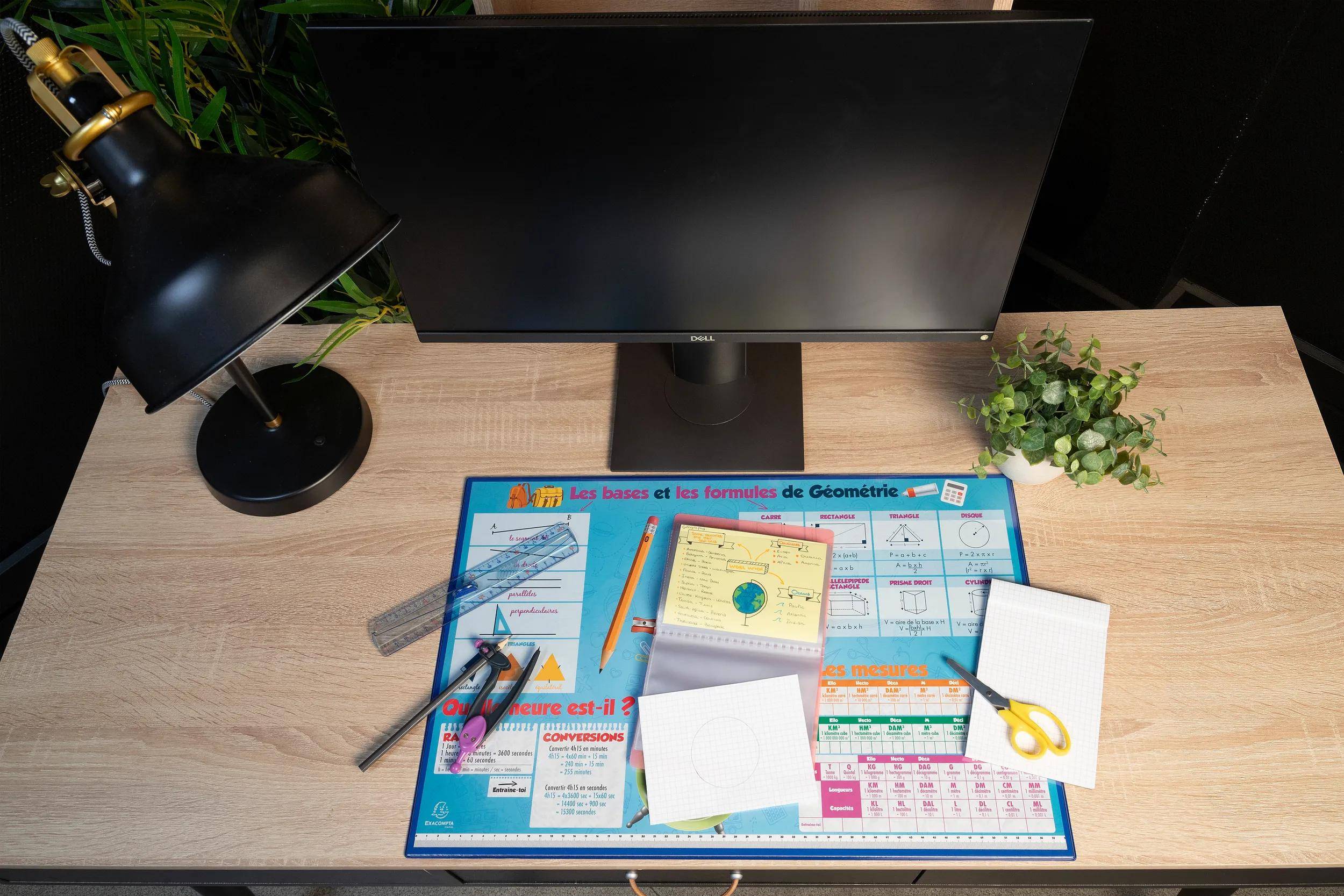 Exacompta 10x feste Schreibtischunterlage PVC Mathematik 375x575 cm Motiv 29792E