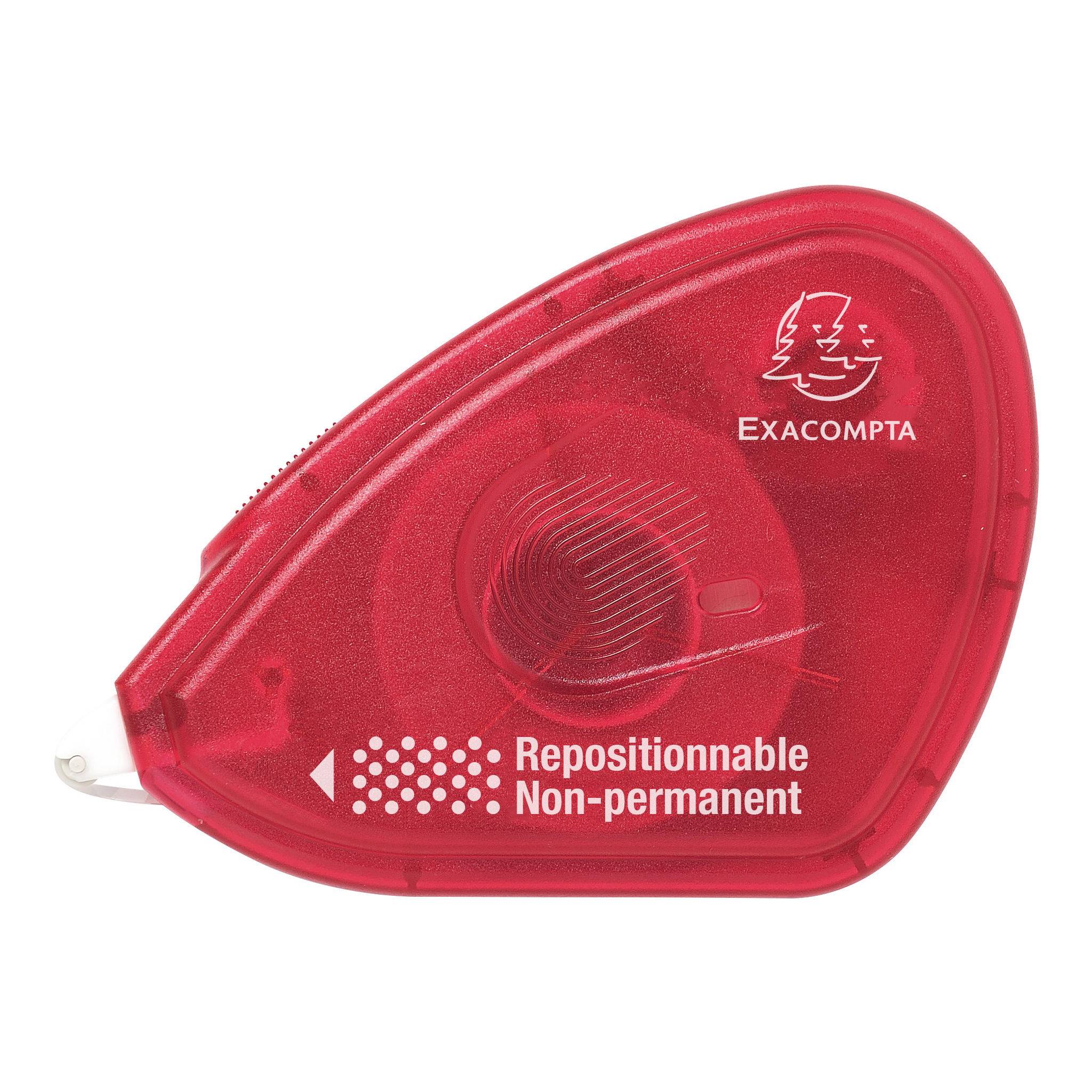 Exacompta 6x Klebebandroller doppelseitiges Klebeband Fotos 15m Himbeer 12997E