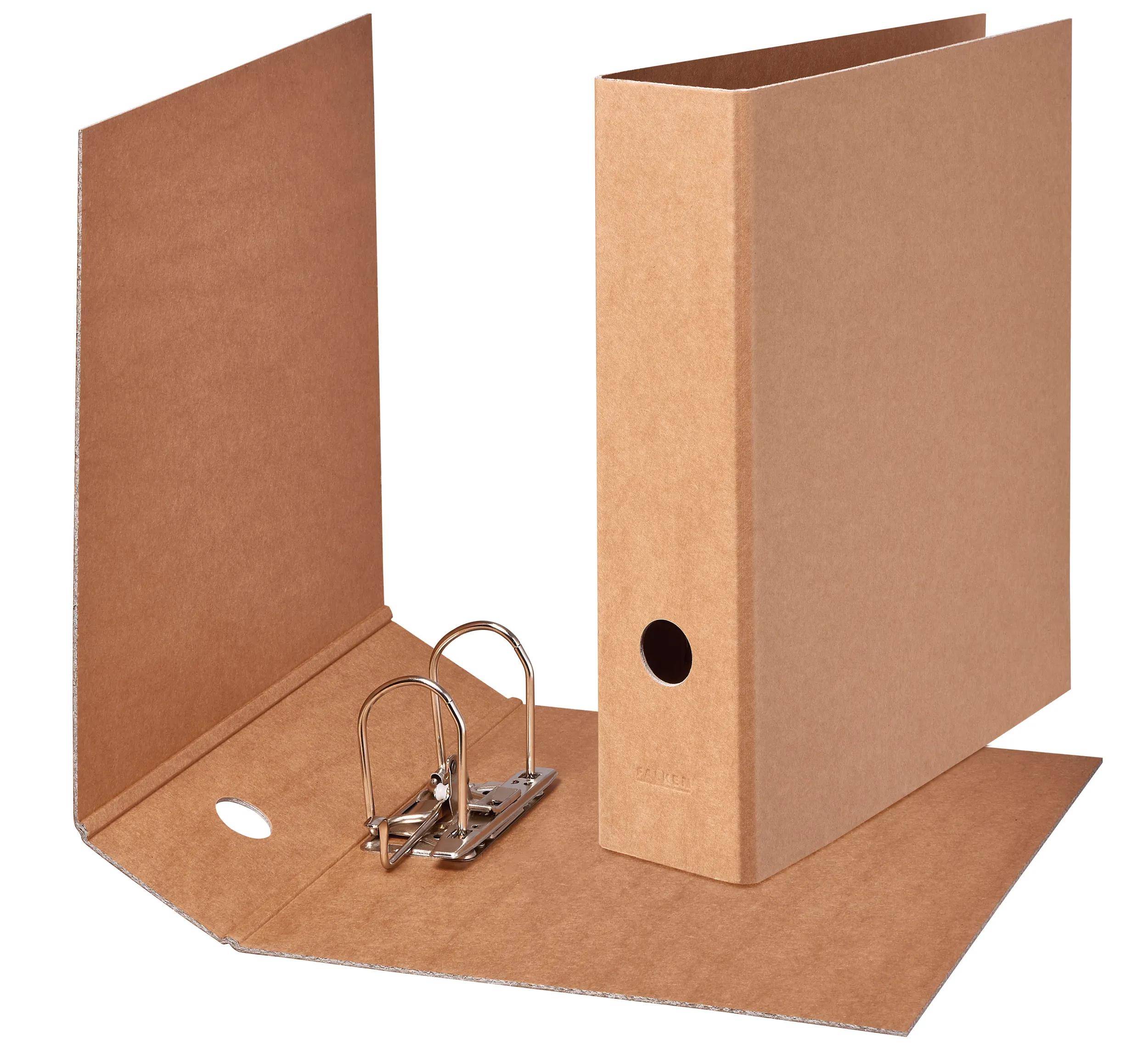 Falken 10x Vegan Ordner PURE Nature A4, ohne Kantenschutz - Braun - 15072660F