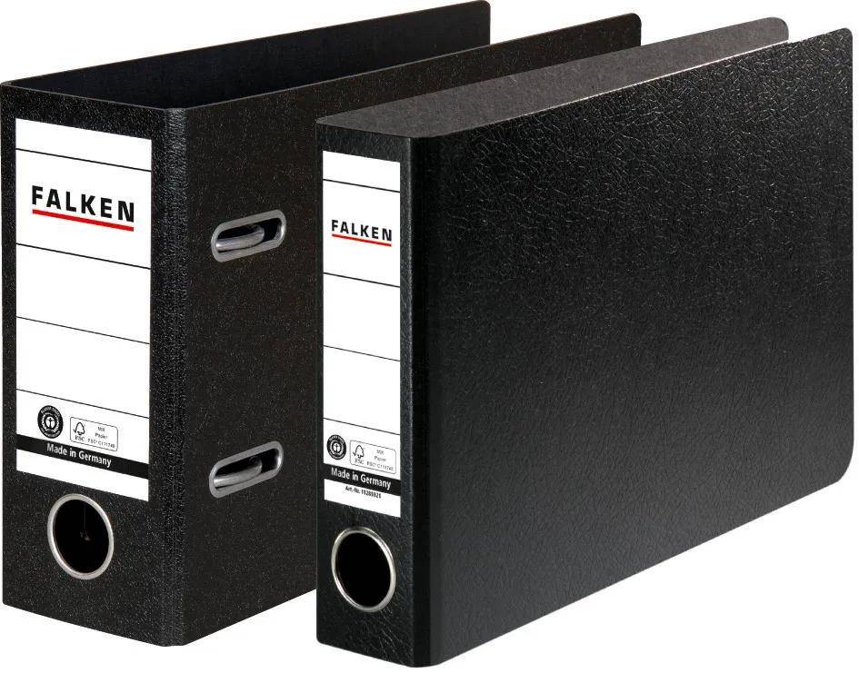 Falken 20x Ordner A5 quer Hartpappe, Rücken 50mm - Schwarz - 11285905F