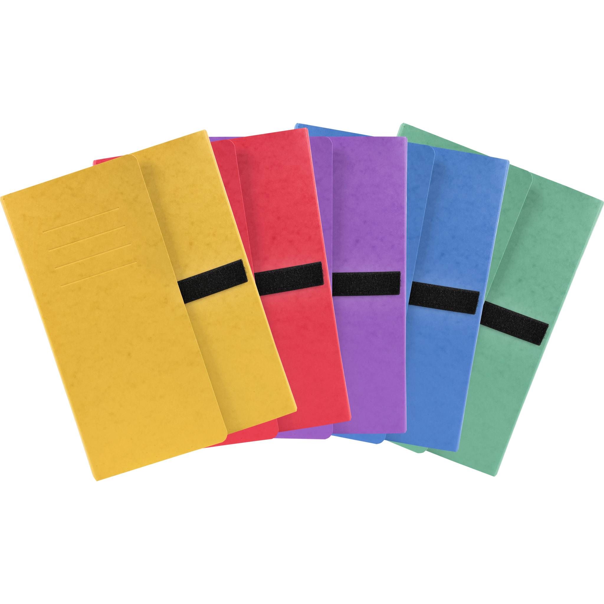 Exacompta 10x Mappe Rücken dehnbar +3 Klappen Gürtel +verschluss sortiert 740E