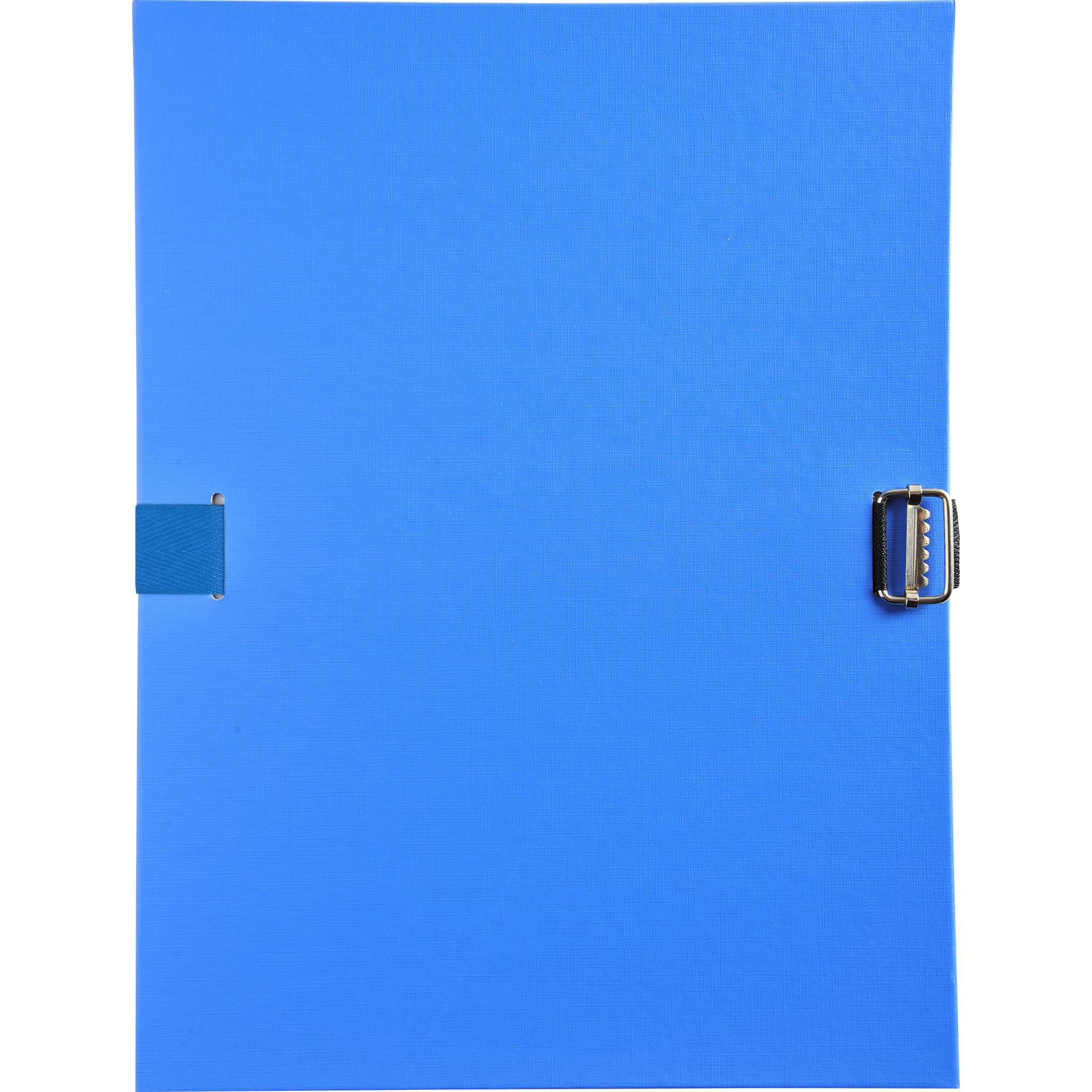 Exacompta 10x Verstärkter Deckel PP Klappe am Rand, Hellblau, 30105H