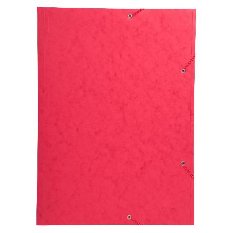 Exacompta 5x Sammelmappe + Gummizug, 3 Klappen Karton, 600g/qm, A3, Rot, 59503E