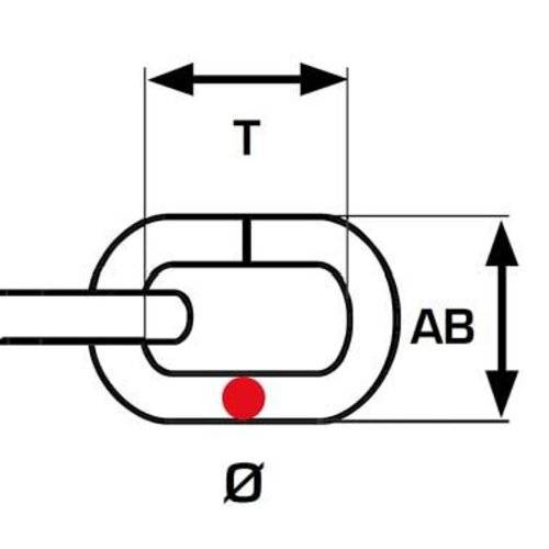Schweisskette DIN 5685 A2 C 5,0 Ro.15m (250x200)