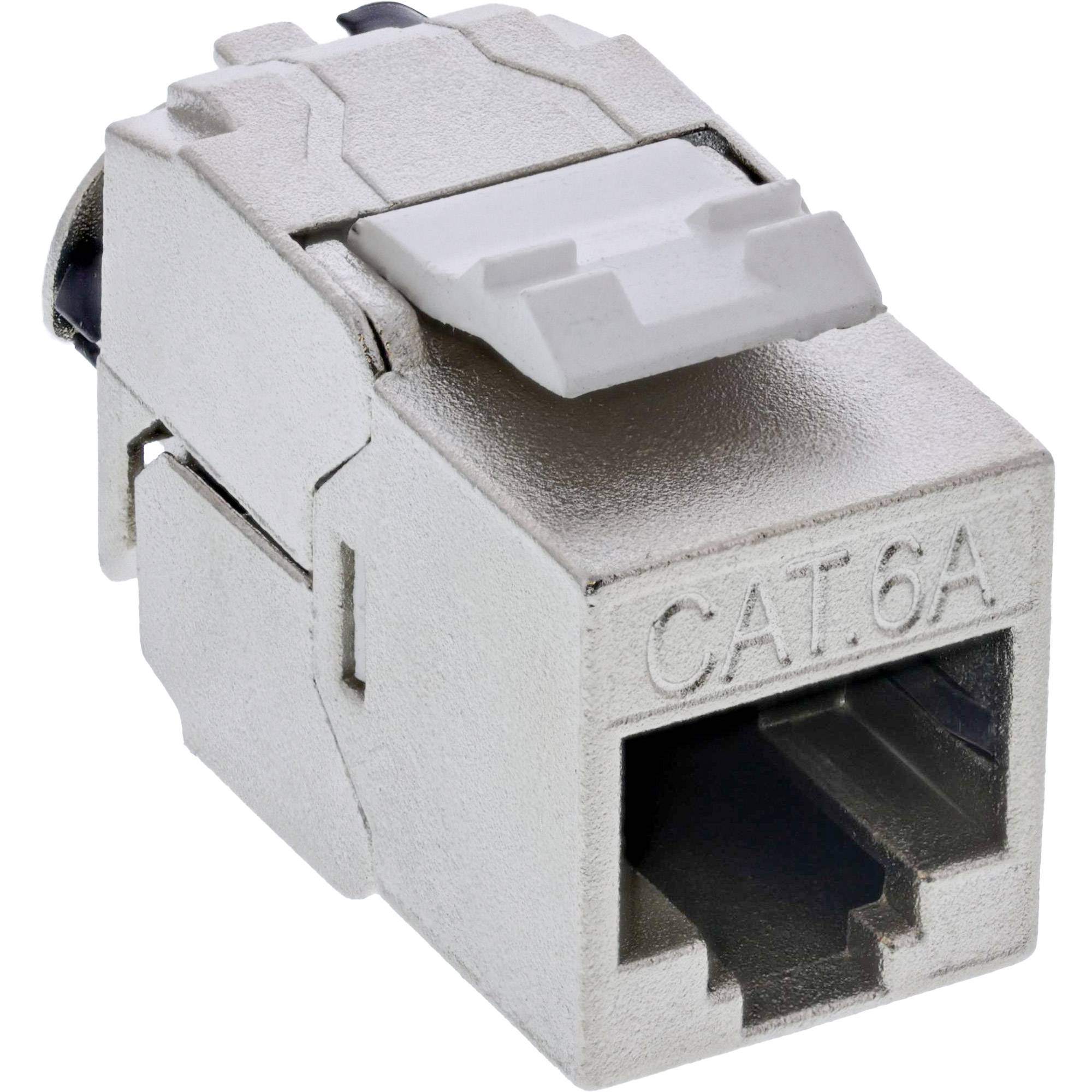 INLINE - 24er Bulk-Pack Keystone RJ45 Buchse Slim - SNAP-In - Cat.6A - integr. Kab.