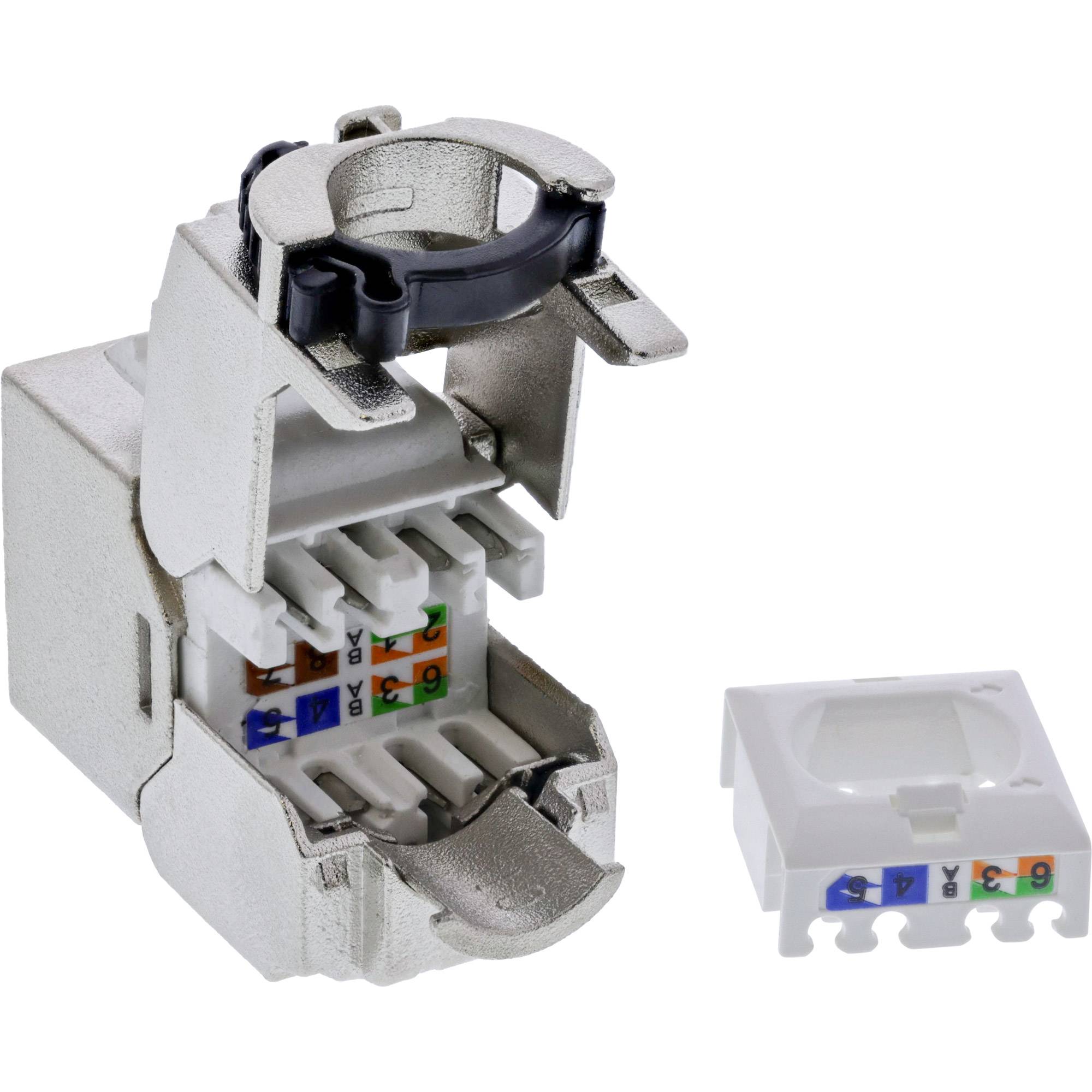 INLINE - 24er Bulk-Pack Keystone RJ45 Buchse Slim - SNAP-In - Cat.6A - integr. Kab.