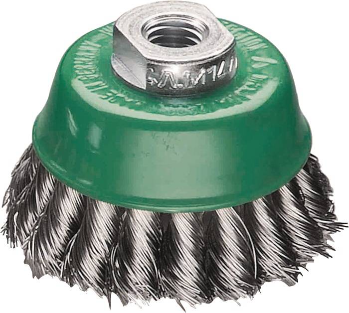 Topfbürste D.65mm M14 Drahtstärke 0,3mm VA 12500min-¹ 1 LESSMANN