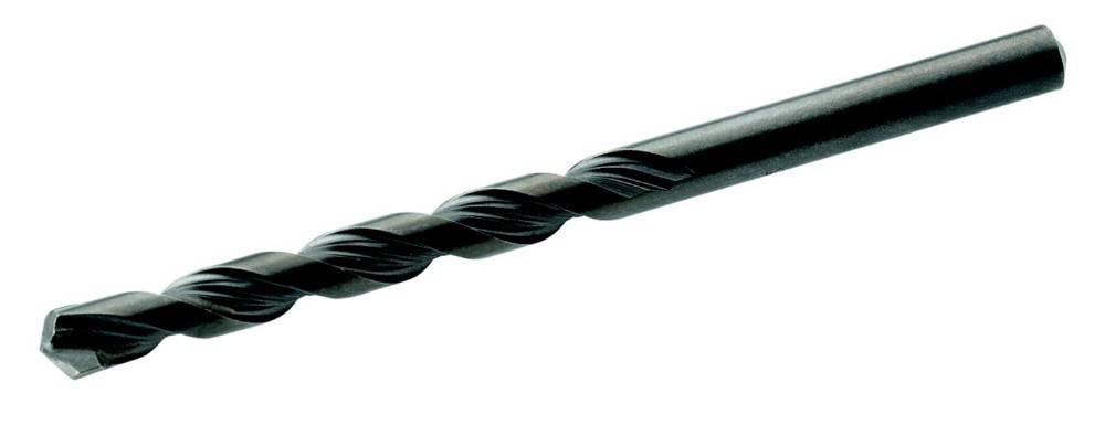 Eine Nahaufnahme eines Metallbohrers mit Spiralrillen, der zum Bohren von Löchern in Materialien wie Holz, Metall oder Kunststoff entwickelt wurde.