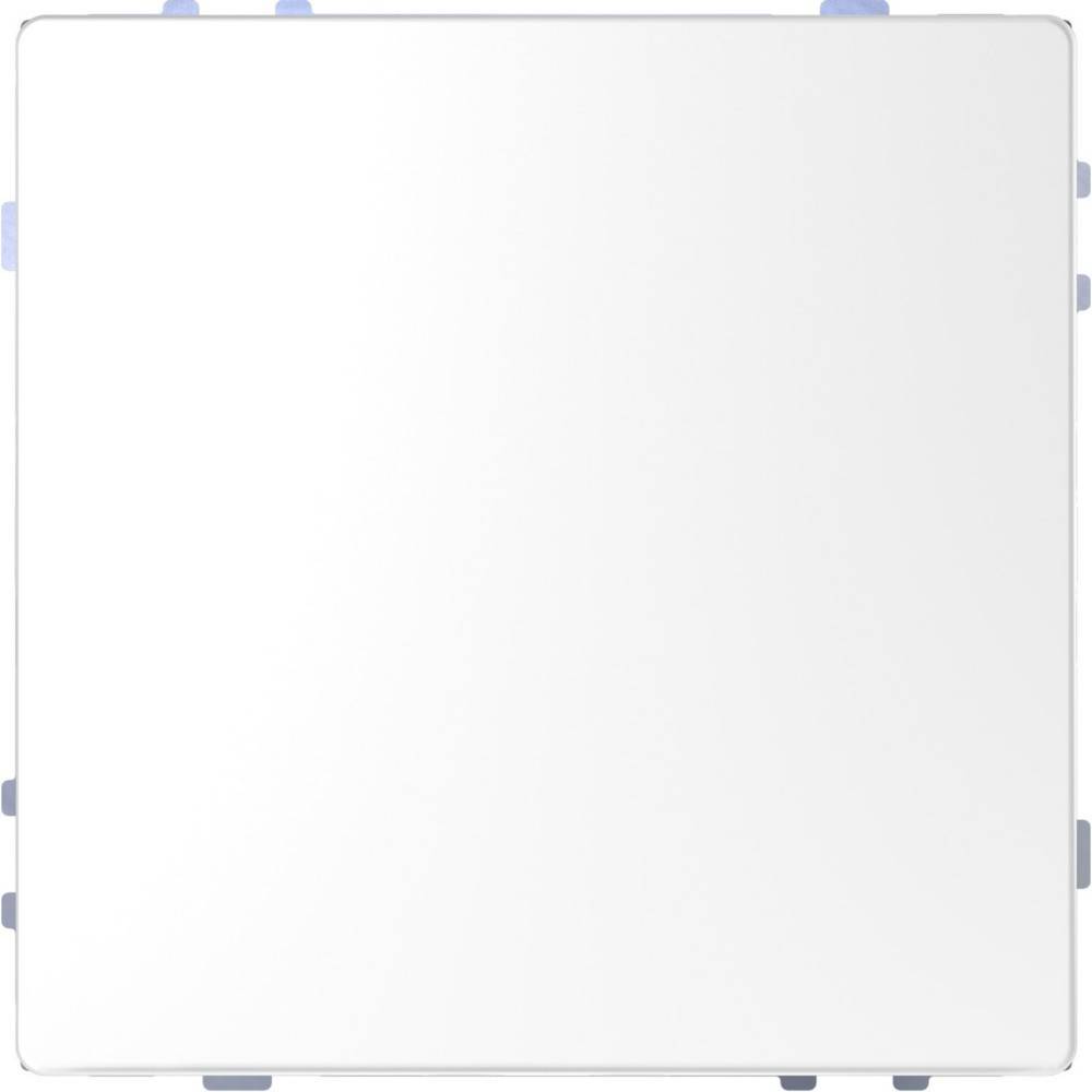 Ein schlichtes weißes Quadrat mit einem dezenten grauen Rand, möglicherweise eine Whiteboard oder eine Fliese, vor einem weißen Hintergrund mit kleinen Schattenspuren.