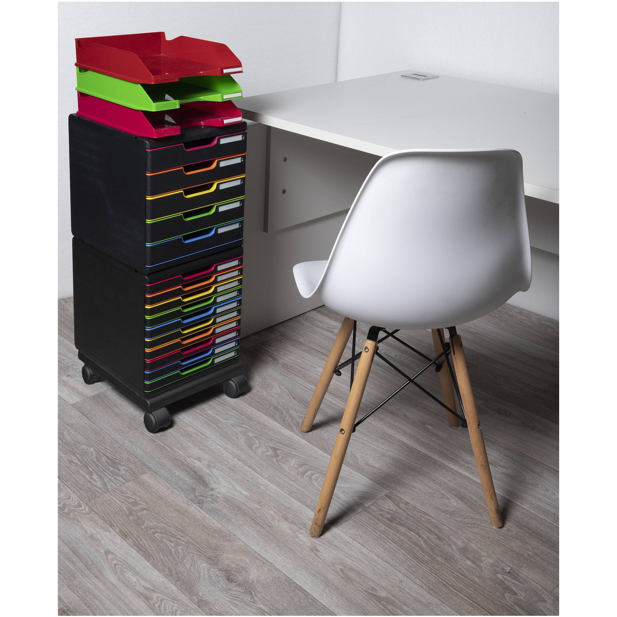 Exacompta Rollen für Modulo-Schubladenboxen. Office - Schwarz - 326714D