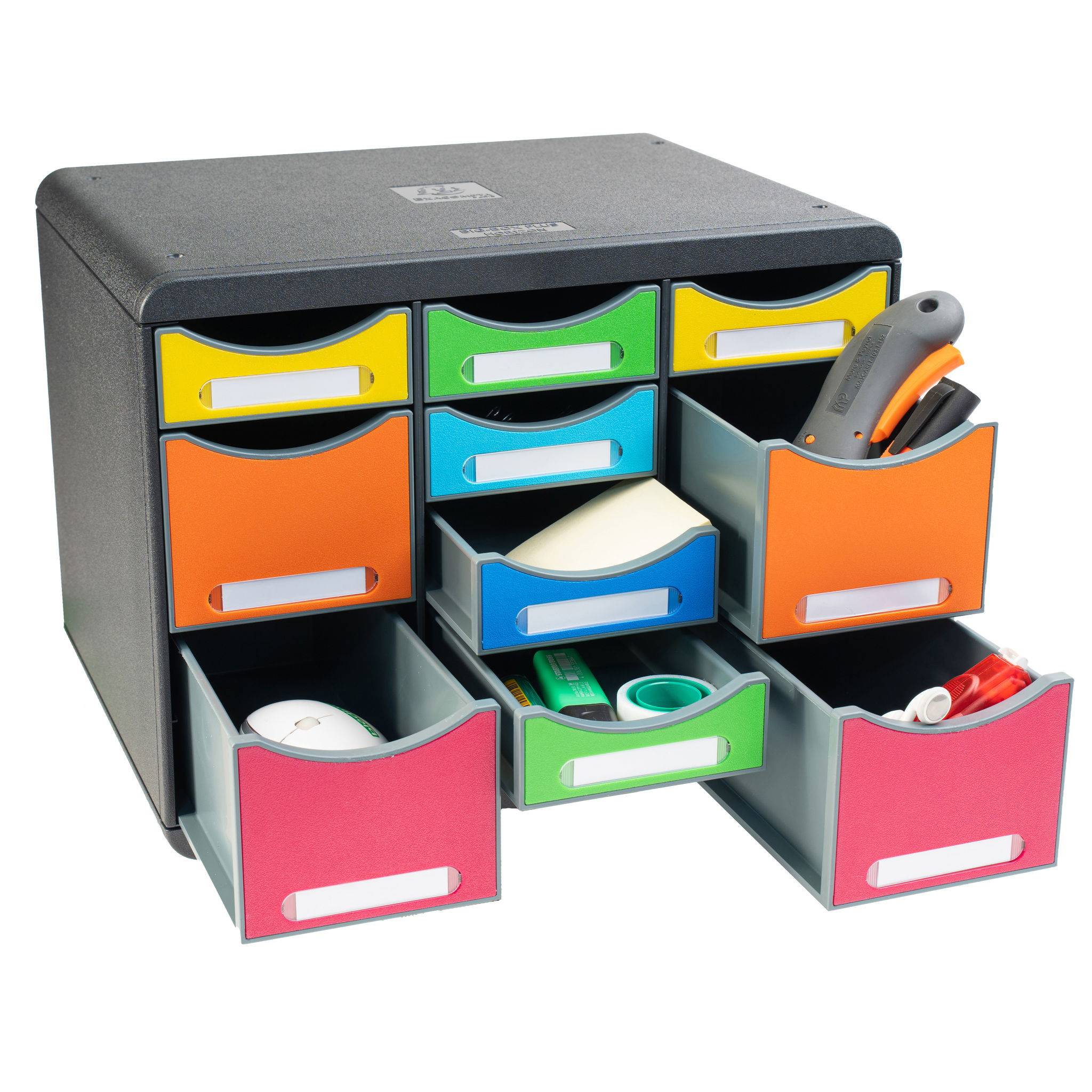 Exacompta Schubladenbox STORE BOX MULTI 11 offene Schubladen Regenbogen 313798D