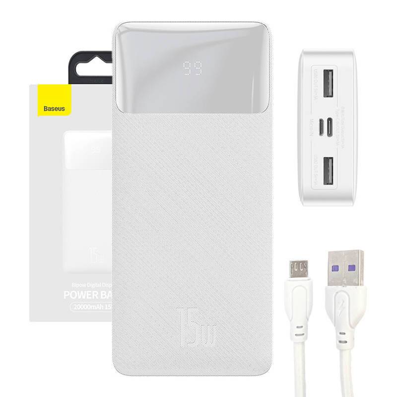 Powerbank Baseus Bipow 20000mAh, 15W (weiß)
