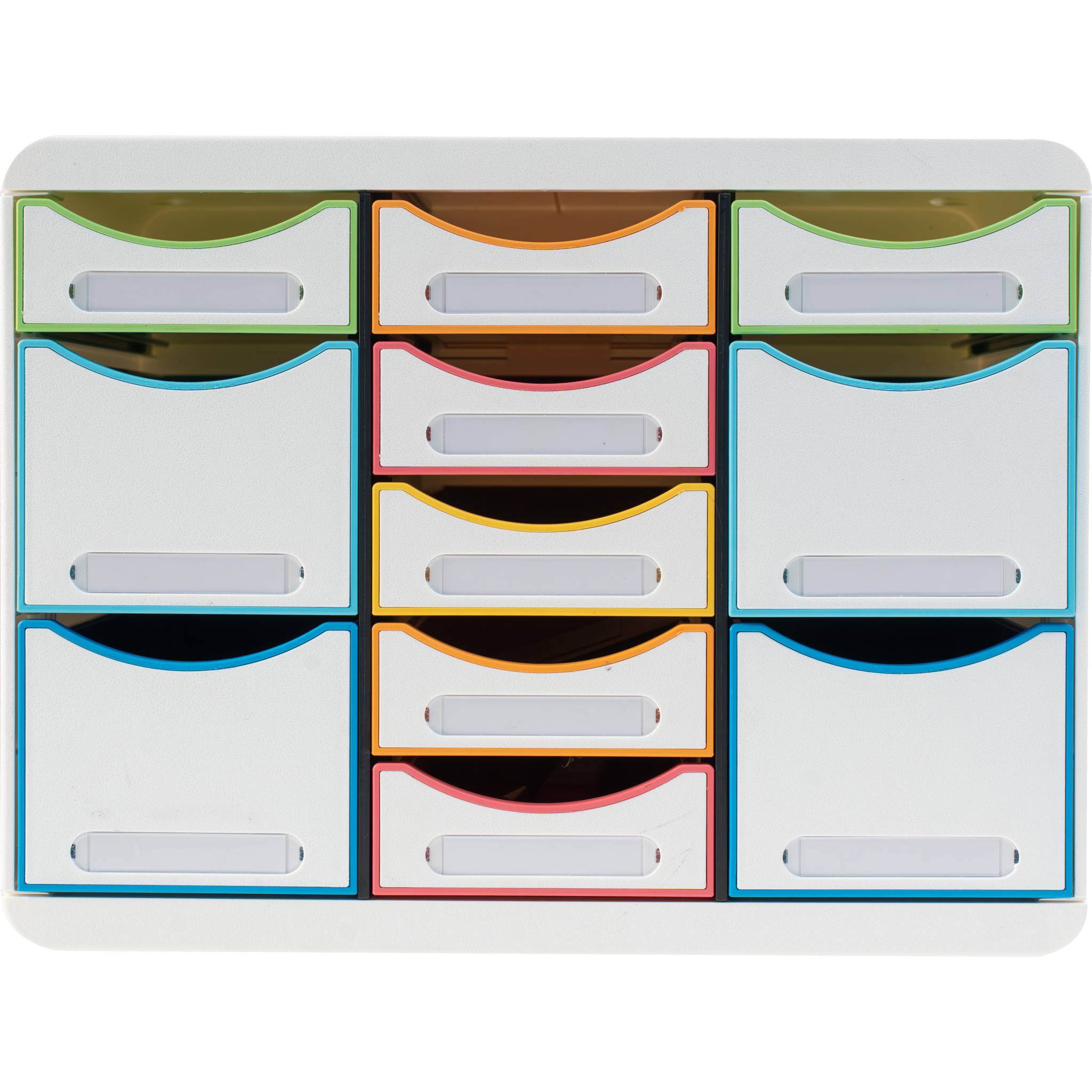 Exacompta Schubladenbox STOREBOX MULTI 11offene Schub Weiss/Harlekin 313913D