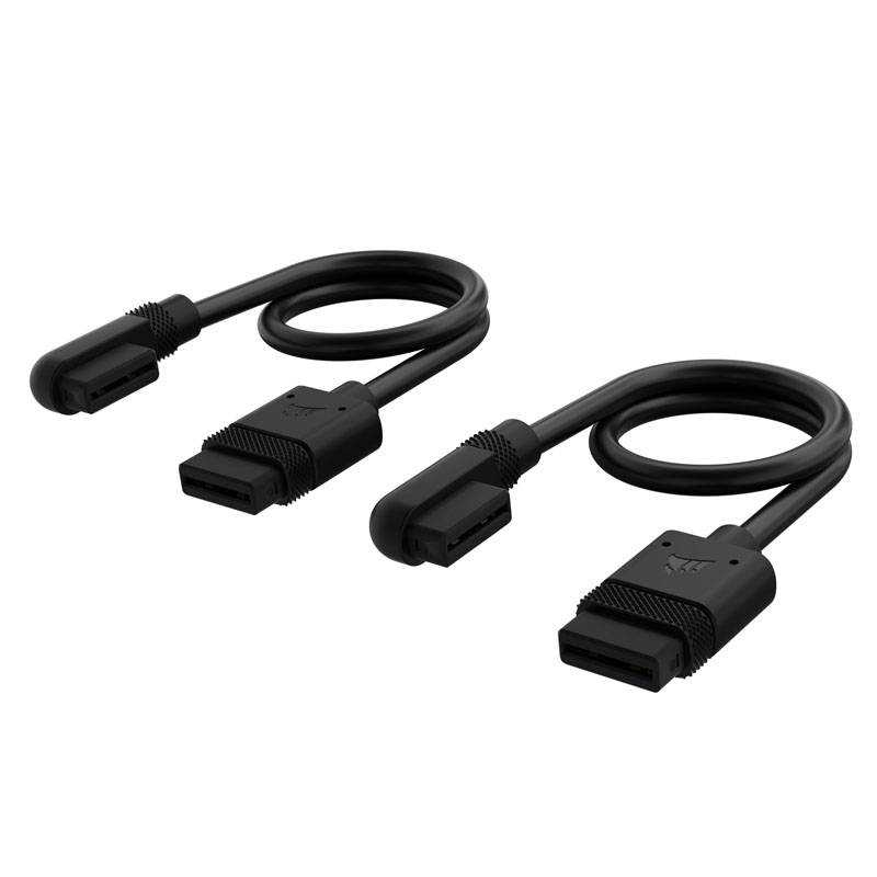 iCUE LINK slim Kabel 200mm 90 gewinkelt schwarz 2 Stück