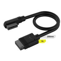 Corsair iCUE LINK - Netz-/Datenkabel - CORSAIR iCUE Link gewinkelt zu CORSAIR iCUE Link gerade - 20 cm (Packung mit 2)