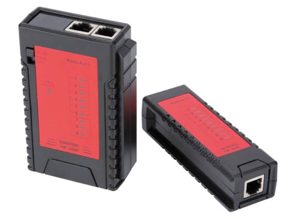 LAN-TESTER FÜR 8P8C (RJ45), 6P6C (RJ12), 6P2C (RJ11), 4P4C (RJ10)