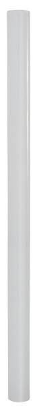 Ein schlichtes weißes zylindrisches Objekt vor einem neutralen Hintergrund.