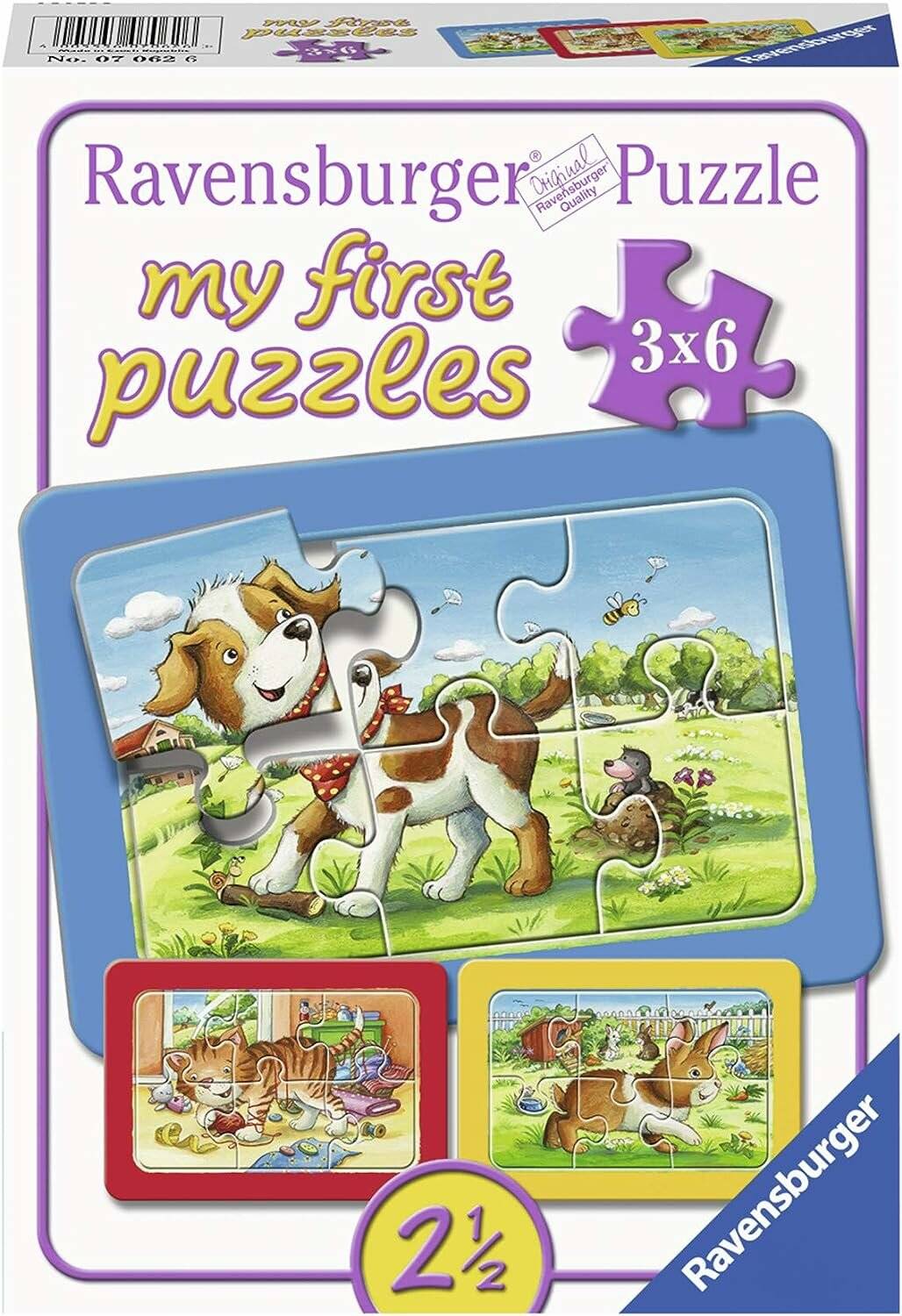 RAVENSBURGER Mein erstes Puzzle Tierfreunde 3x6 Teile