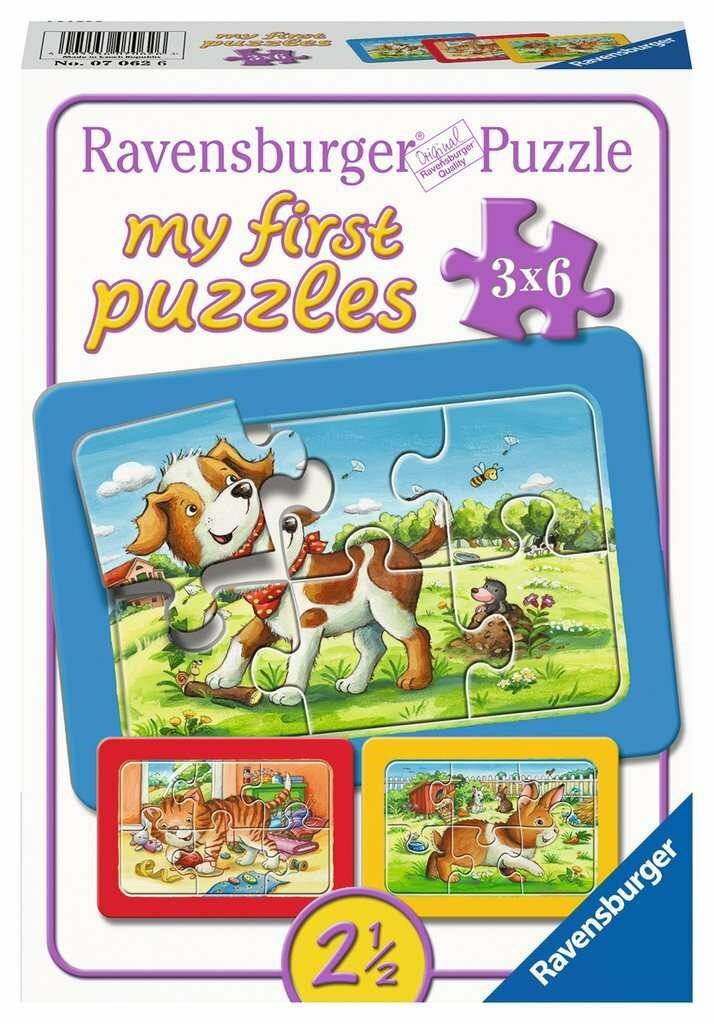 RAVENSBURGER Mein erstes Puzzle Tierfreunde 3x6 Teile