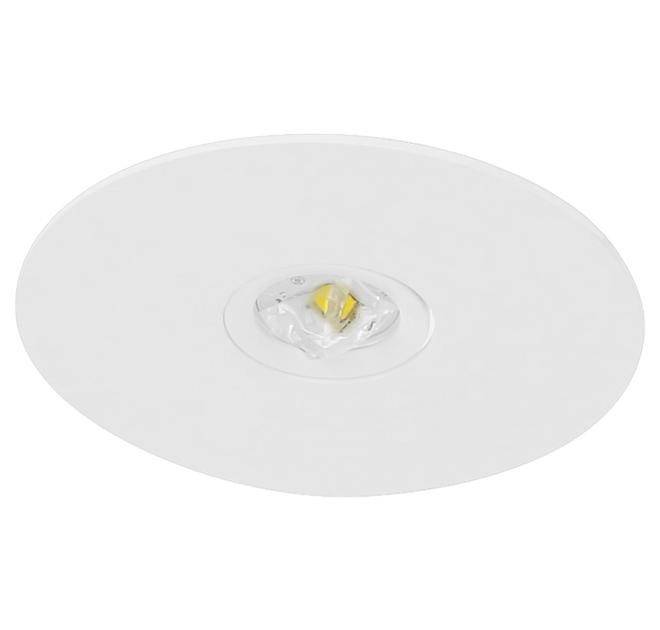 Runde weiße LED-Deckenleuchte mit minimalistischem Design.