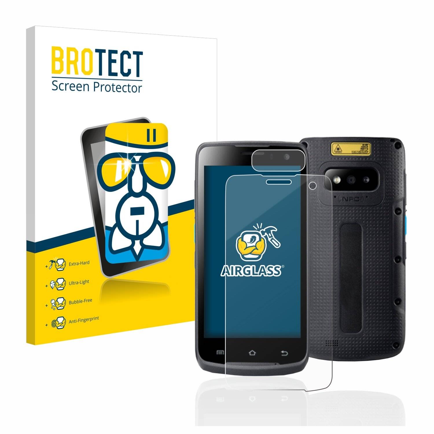 BROTECT AirGlass Schutzglas Folie für Unitech EA500P Plus