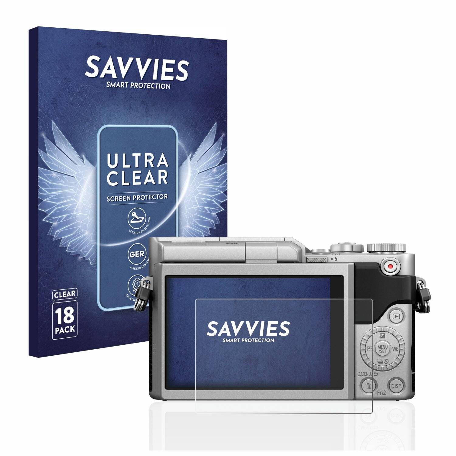 18x Savvies SU75 Displayschutzfolie für Panasonic Lumix
