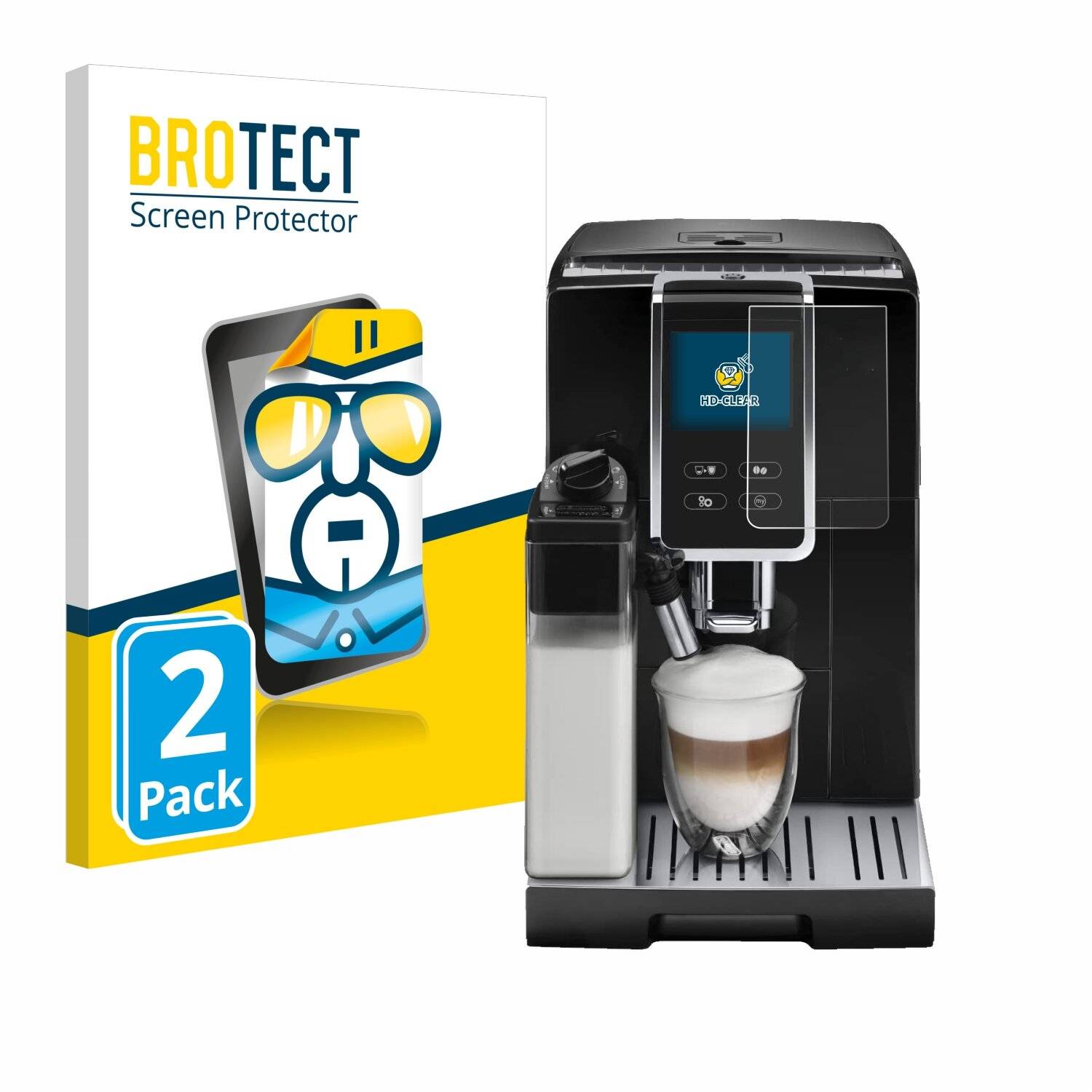 2x BROTECT HD-Clear Displayschutzfolie für DeLonghi Dinamica Plus