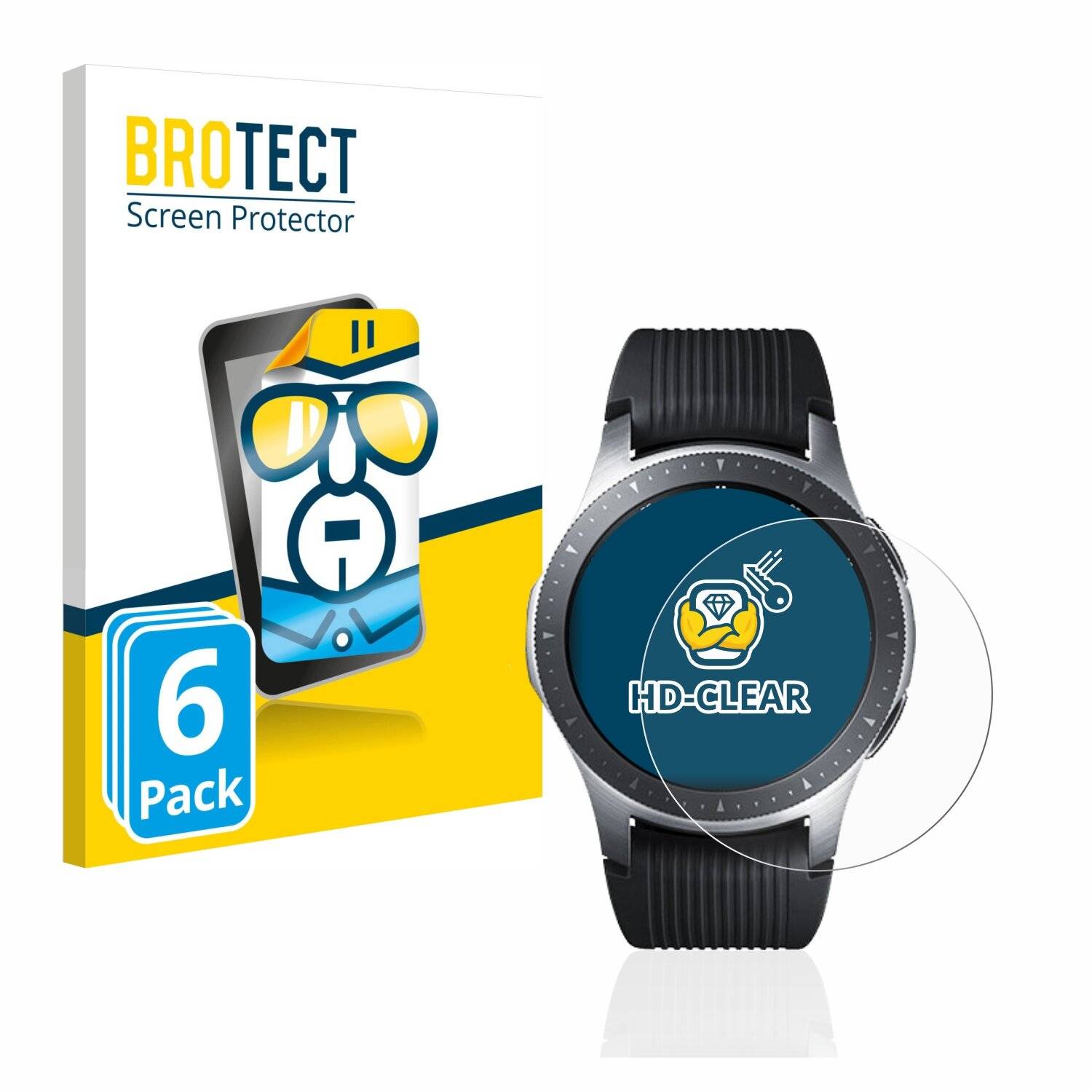 6x BROTECT HD-Clear Displayschutzfolie für Samsung Galaxy Watch (46
