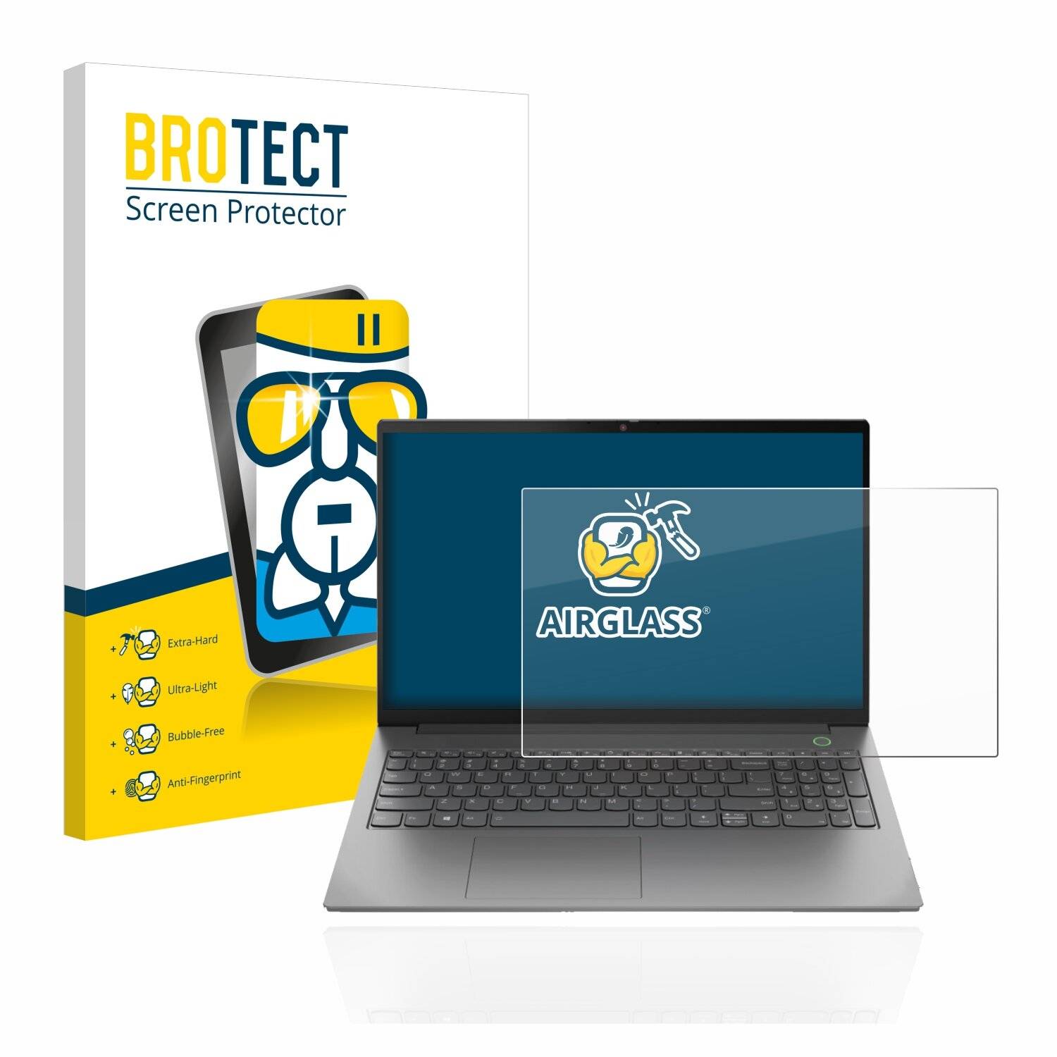 BROTECT AirGlass Schutzglas Folie für Lenovo ThinkBook 15 Gen 2