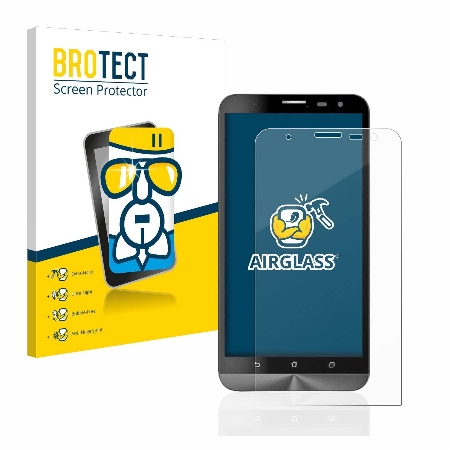 BROTECT AirGlass Schutzglas Folie für Asus ZenFone 2 Laser