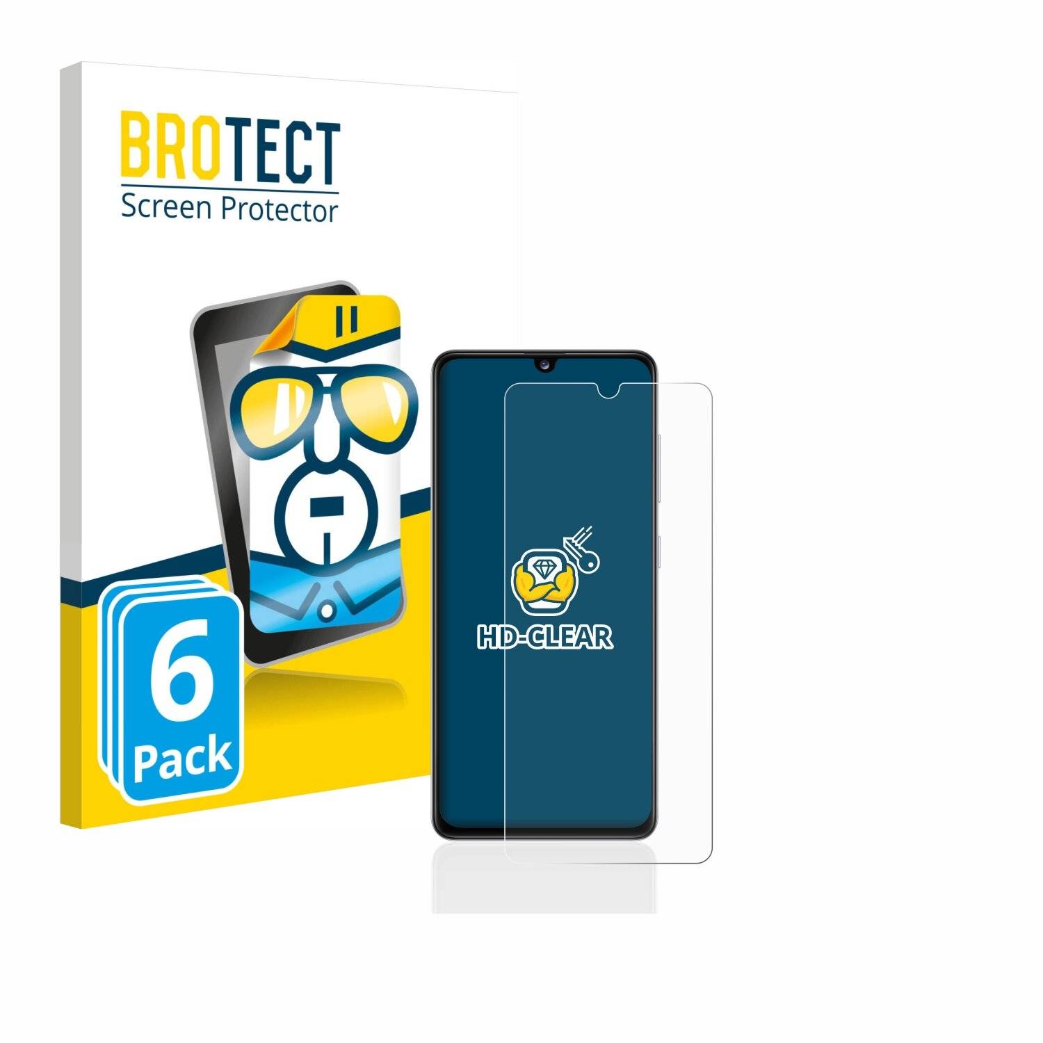 6x BROTECT HD-Clear Displayschutzfolie für Samsung Galaxy