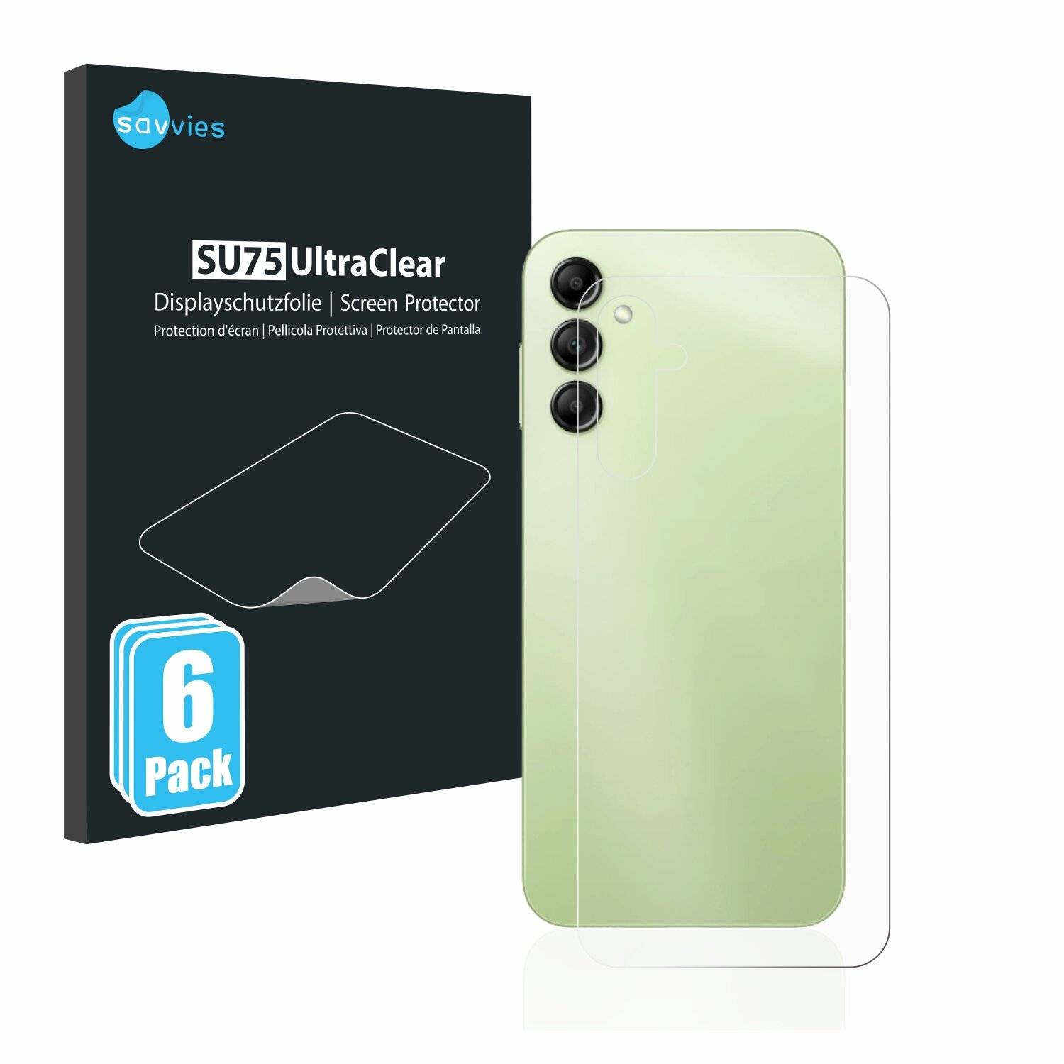 6x Savvies SU75 Displayschutzfolie für Samsung Galaxy A14 4G