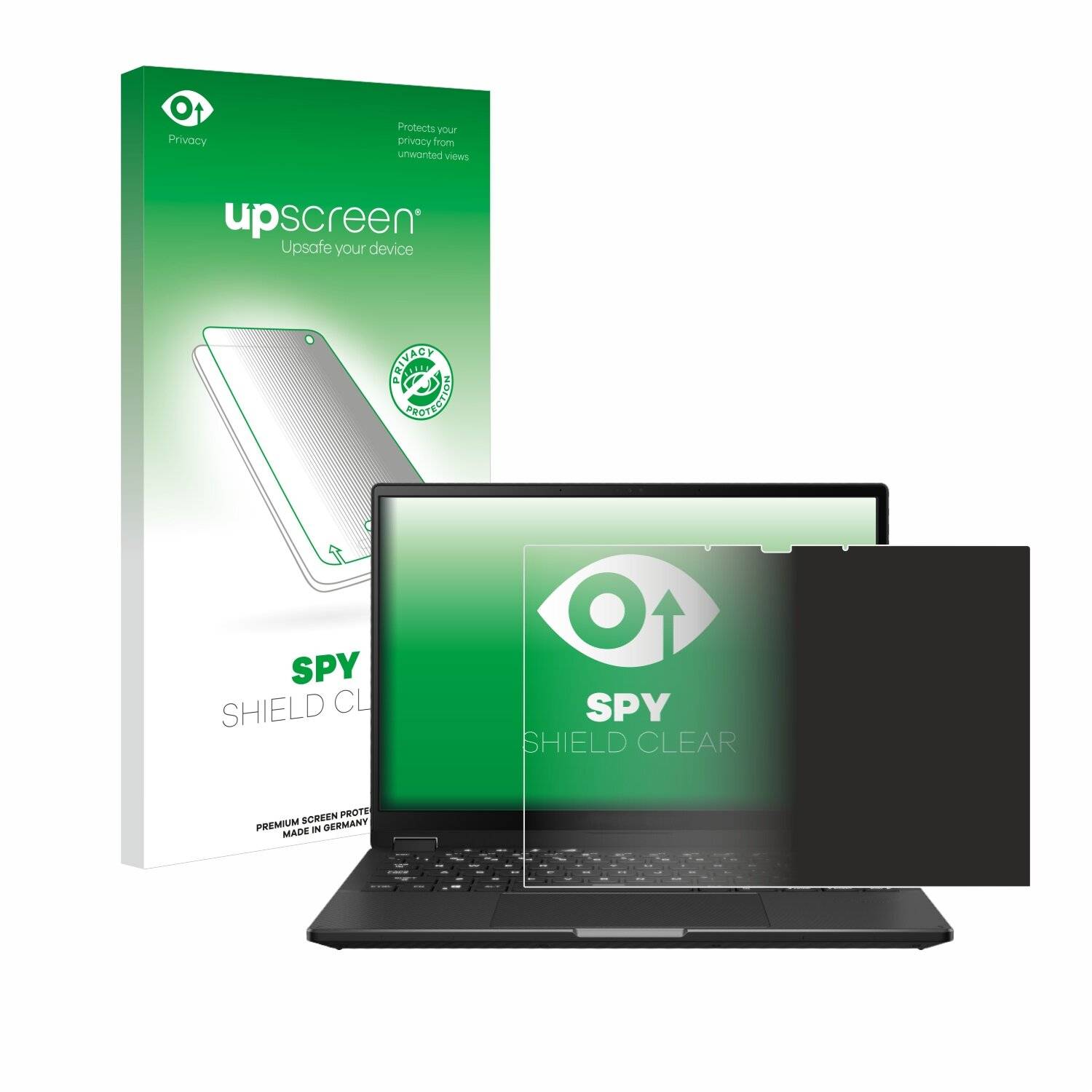 upscreen Spy Shield Clear Premium Blickschutzfolie für Asus ROG Flow X13