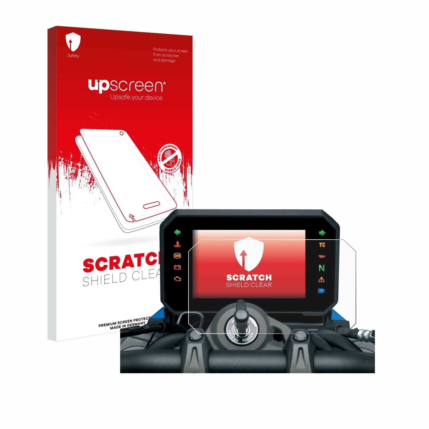 upscreen Scratch Shield Clear Premium Displayschutzfolie für Suzuki GSX-8S
