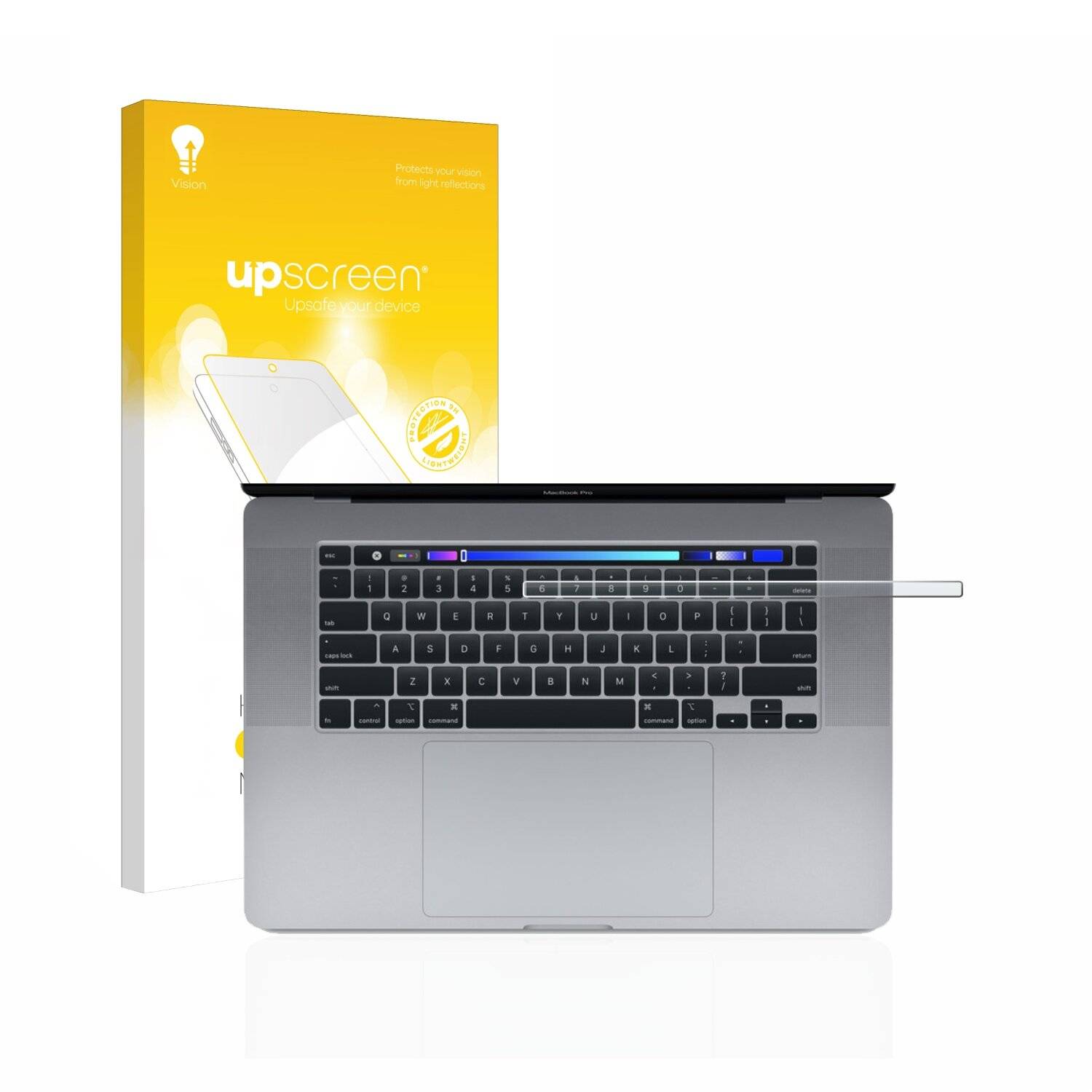 upscreen Hybrid Glass Matte Premium Schutzglas Folie für Apple MacBook Pro 16 2019 (NUR Touch