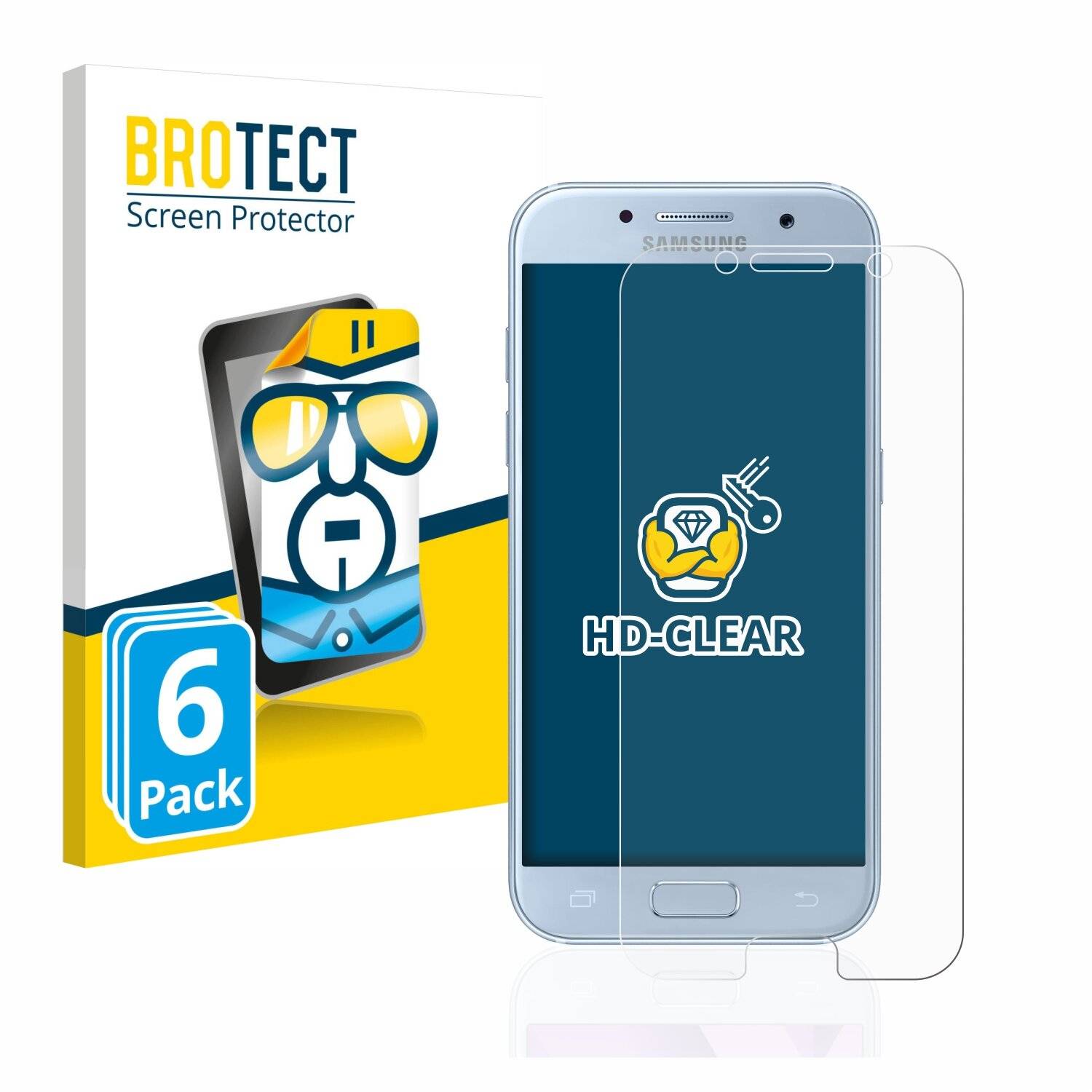 6x BROTECT HD-Clear Displayschutzfolie für Samsung Galaxy A5