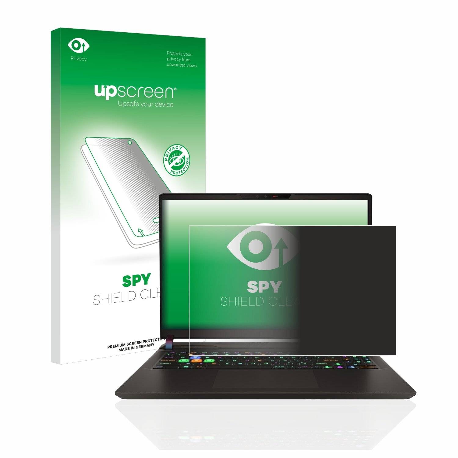 upscreen Spy Shield Clear Premium Blickschutzfolie für MSI Vector