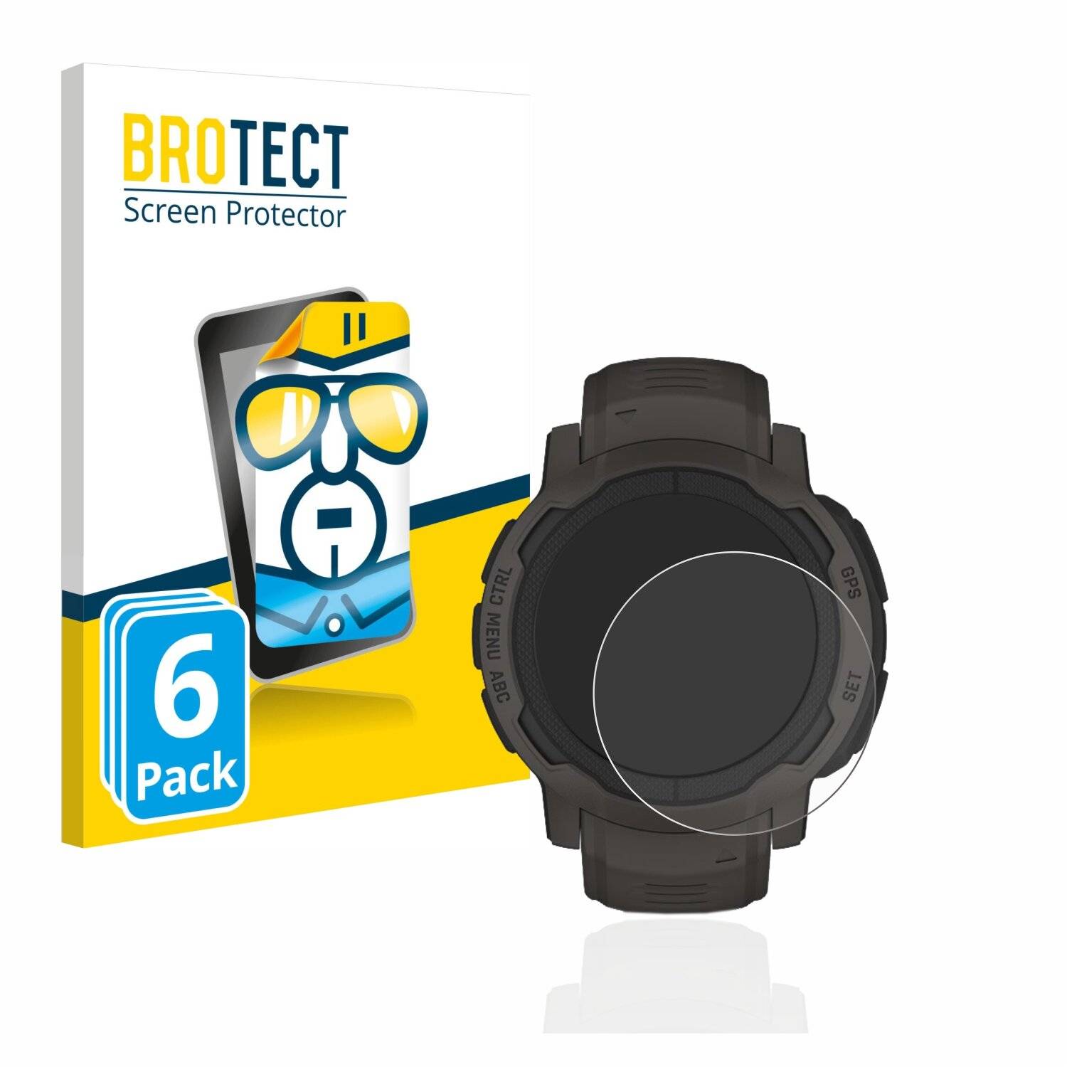 6x BROTECT HD-Clear Displayschutzfolie für Garmin Instinct