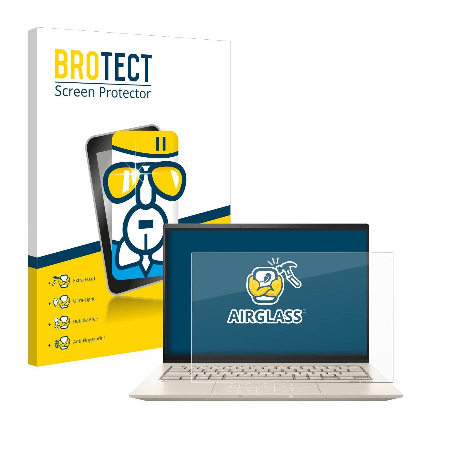 BROTECT AirGlass Schutzglas Folie für Asus ZenBook 14X OLED
