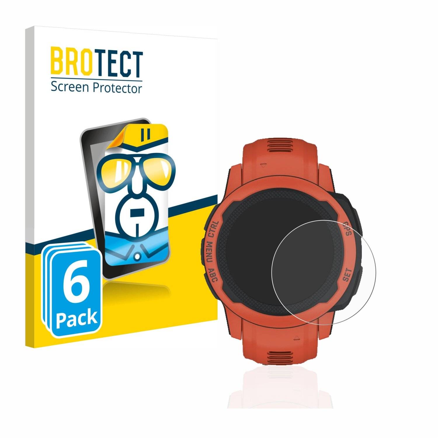 6x BROTECT HD-Clear Displayschutzfolie für Garmin Instinct