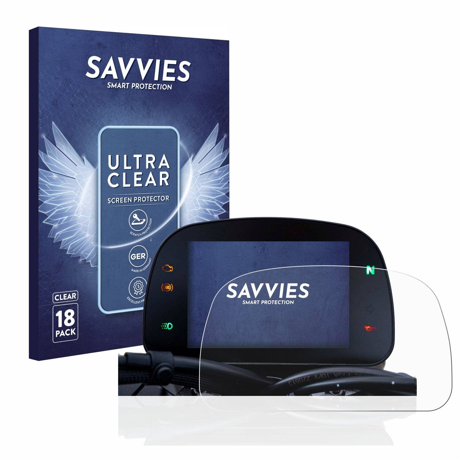 18x Savvies SU75 Displayschutzfolie für Moto Morini Seiemmezzo TFT Display 5
