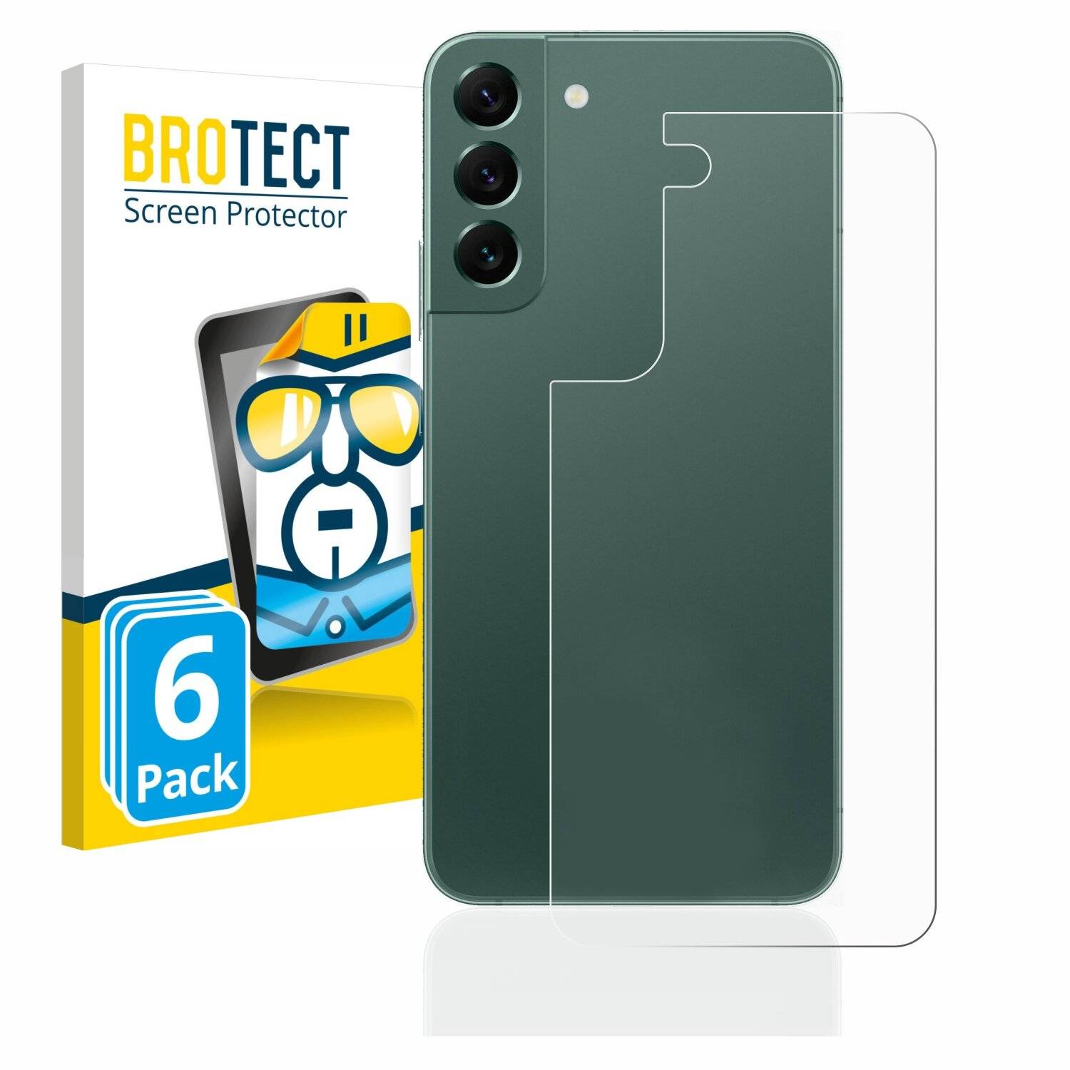 6x BROTECT HD-Clear Displayschutzfolie für Samsung Galaxy S22 Plus 5G